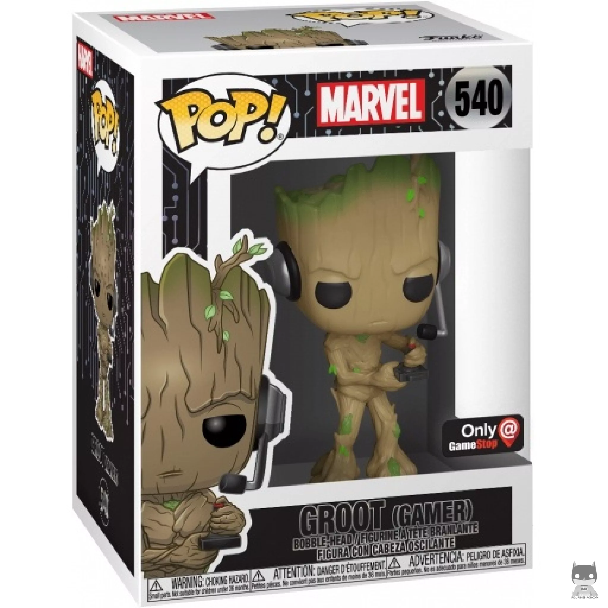 Figura Funko Pop! Groot gamer (Chase) en su caja
