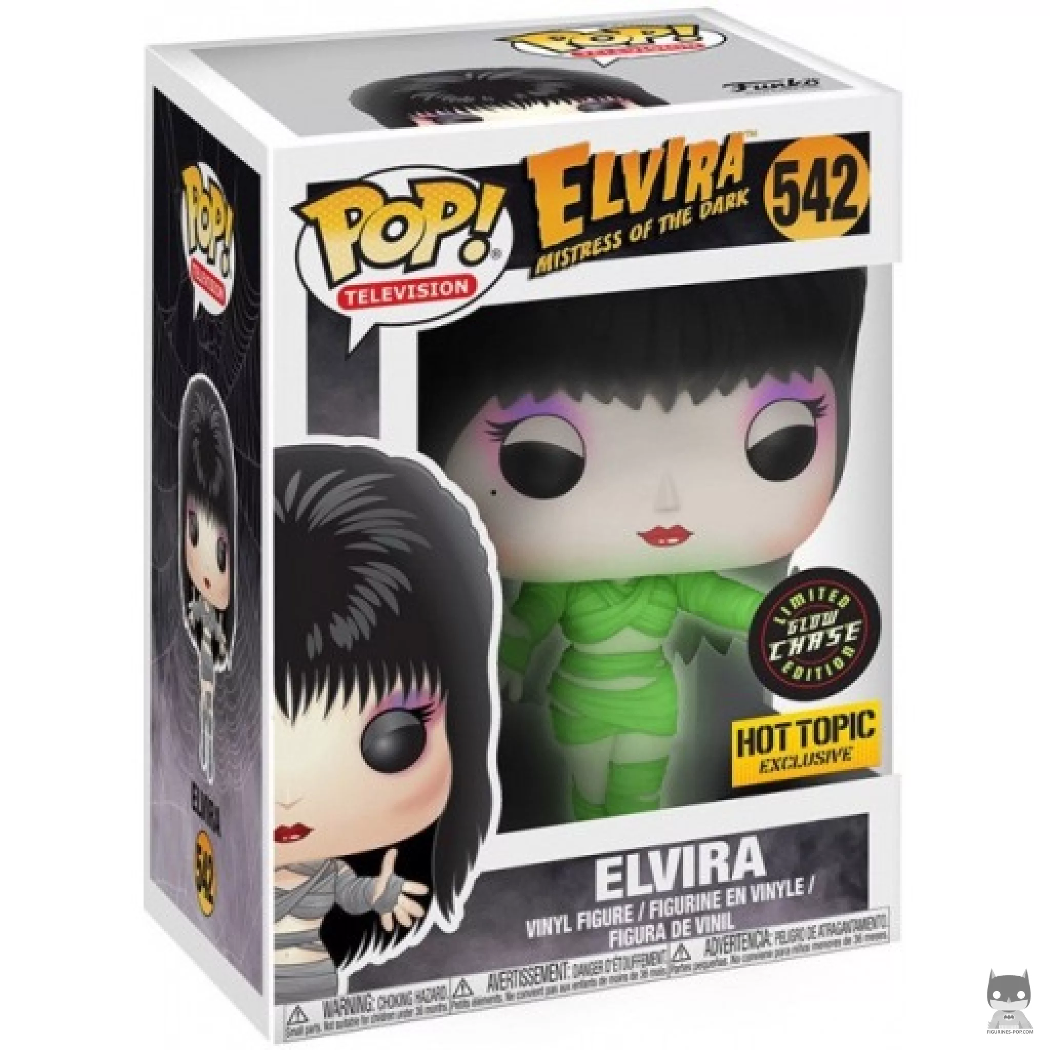 Figura Funko Pop! Elvira momia (Chase) en su caja