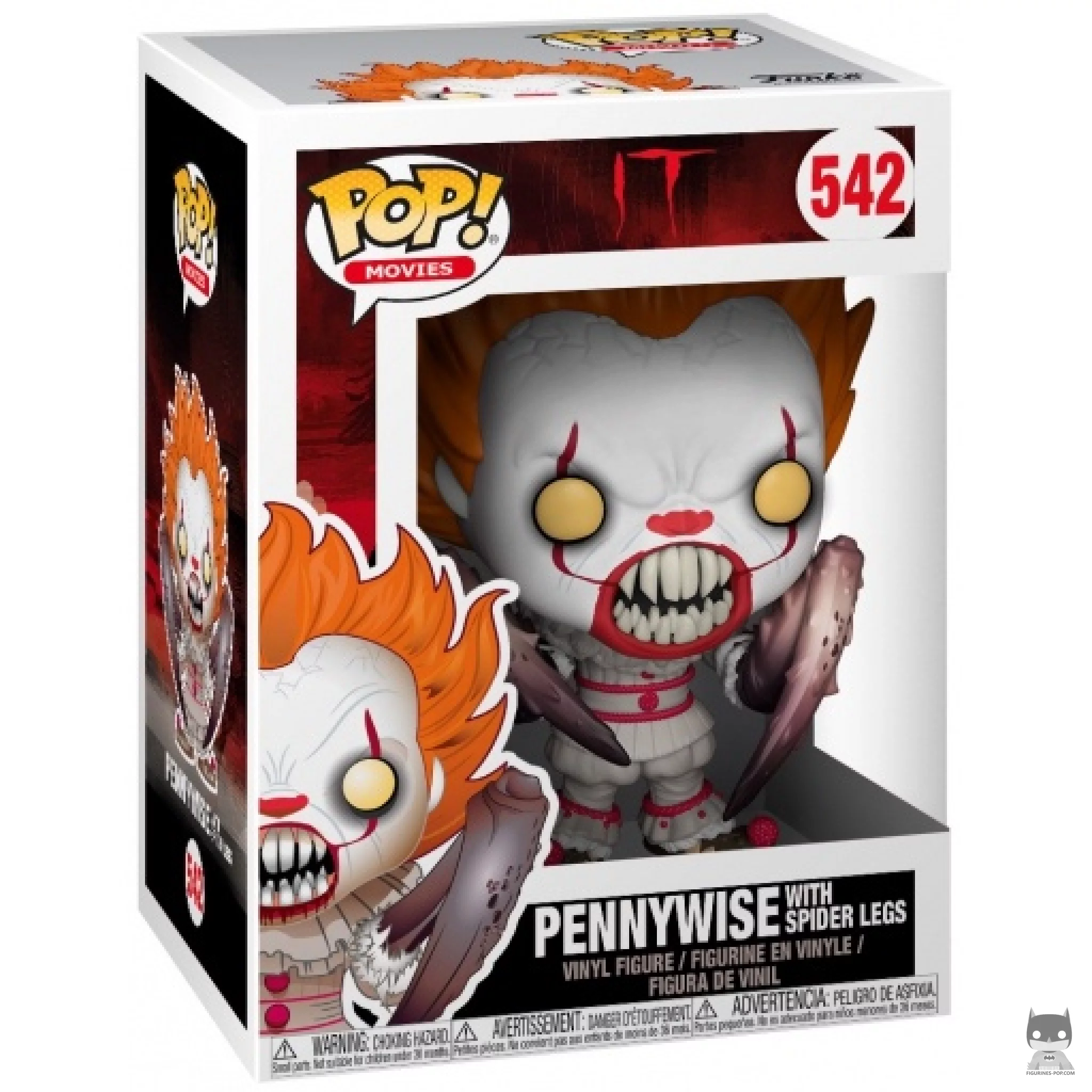 Figura Funko Pop! Pennywise con patas de araña en su caja