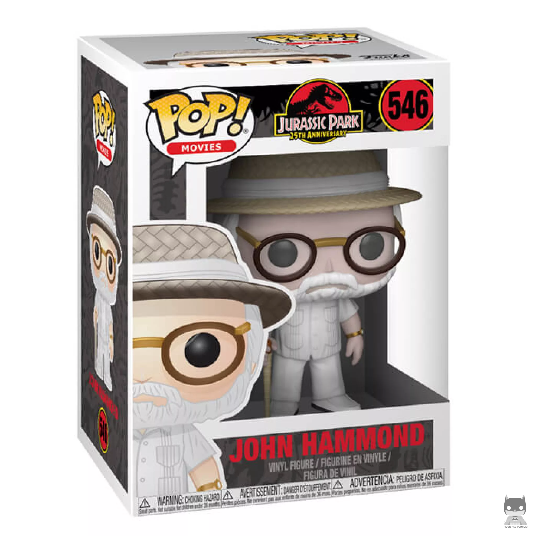 Figura Funko Pop! John Hammond en su caja