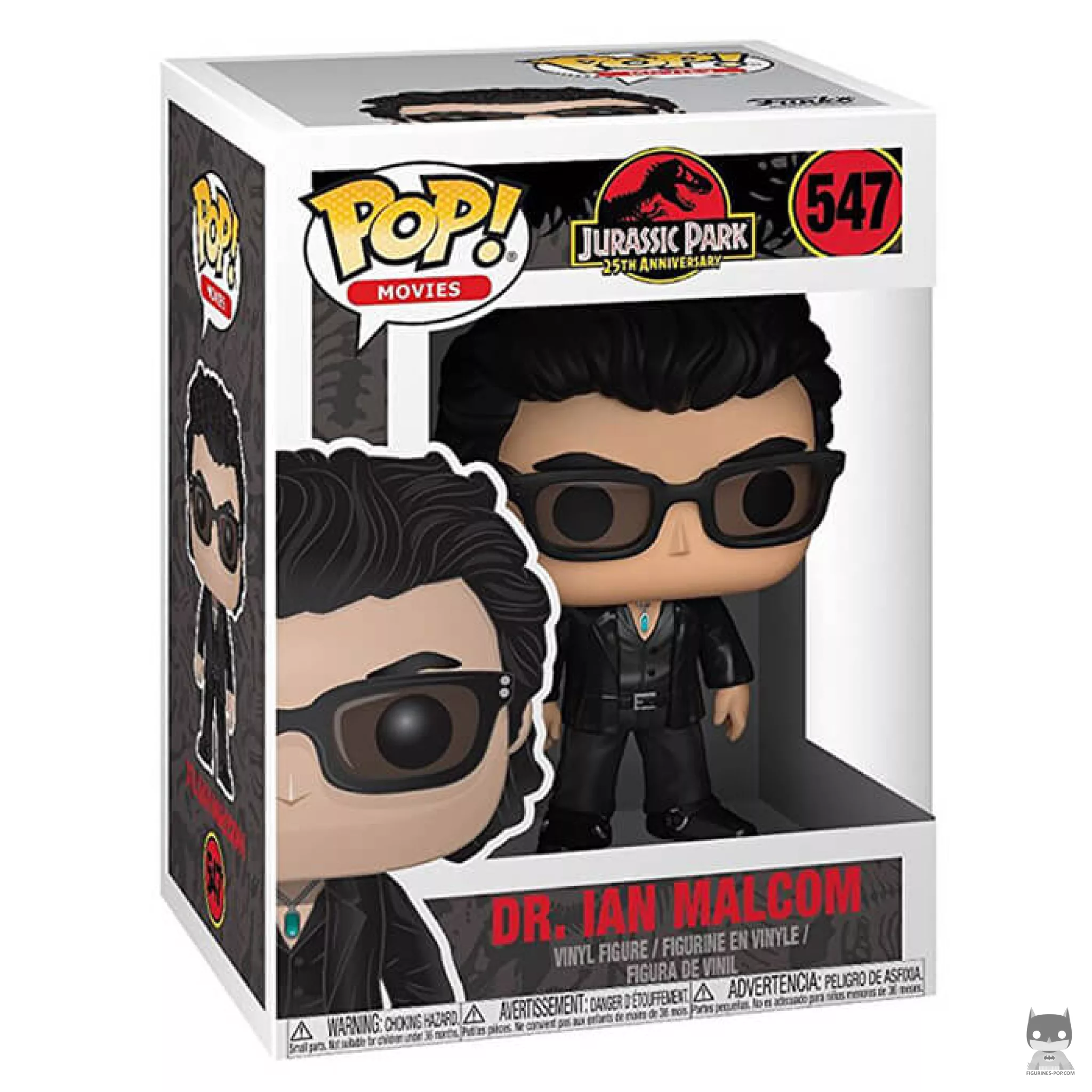 Figura Funko Pop! Dr. Ian Malcolm en su caja