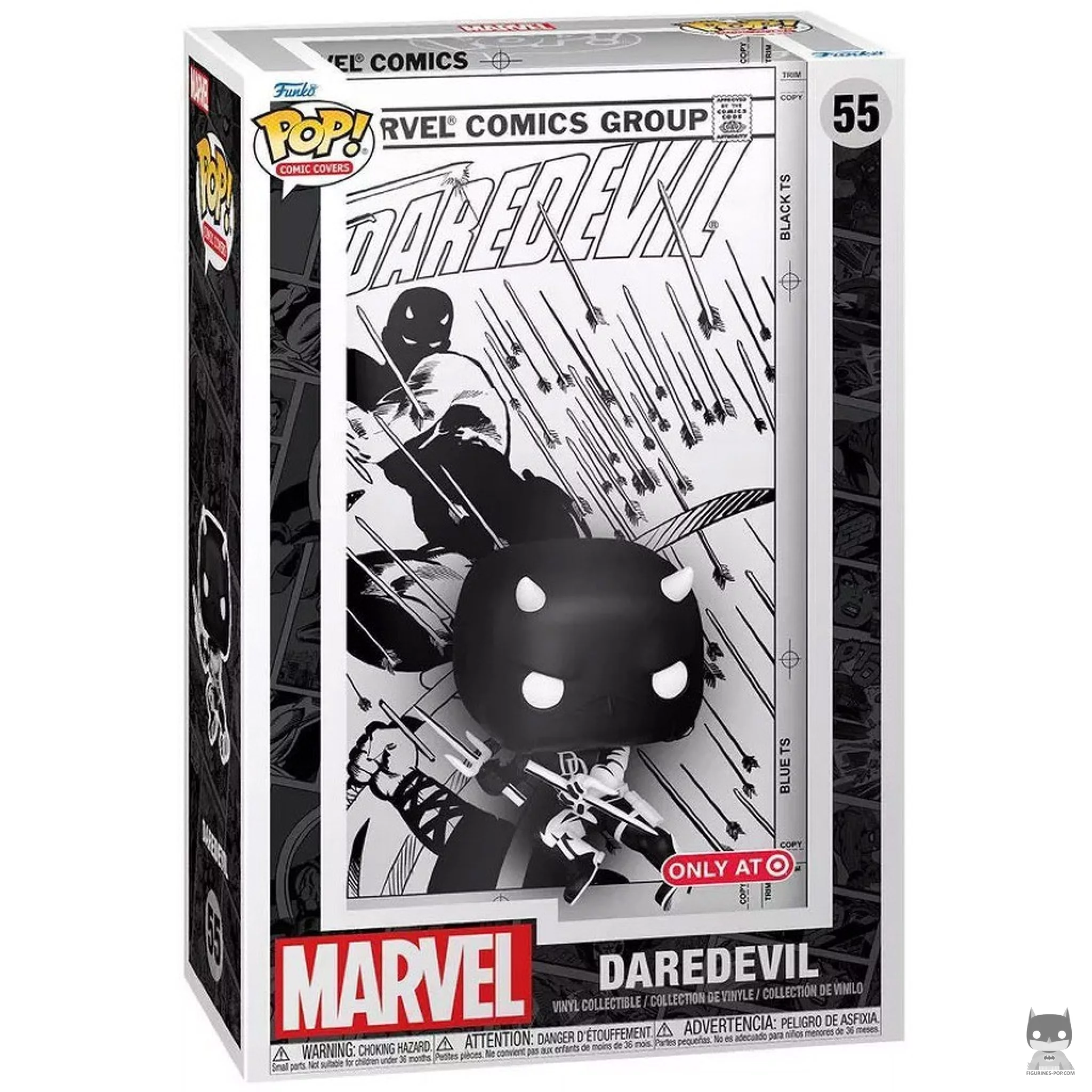 Figura Funko Pop! Daredevil (Blanco y negro) en su caja