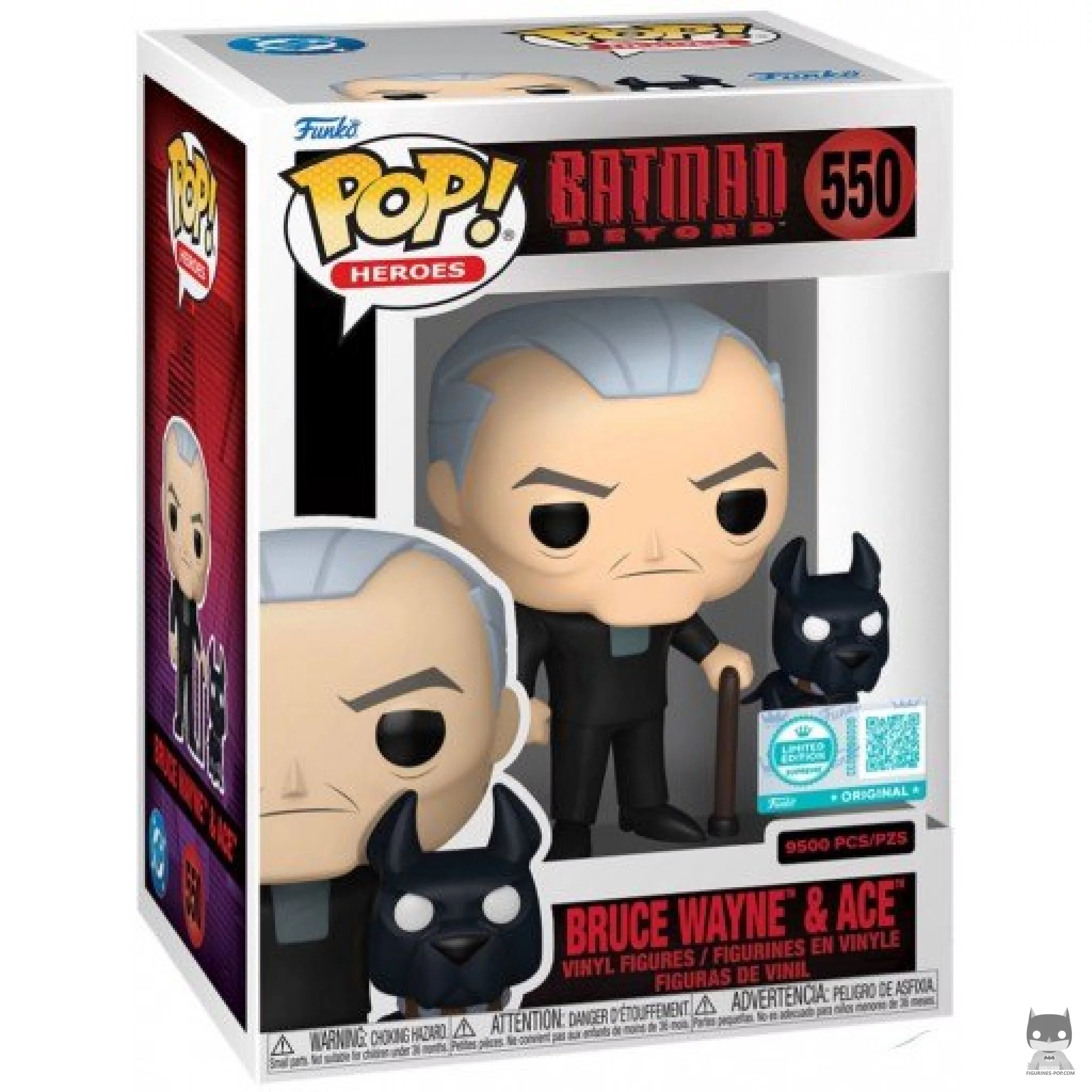Figura Funko Pop! Bruce Wayne & Ace en su caja