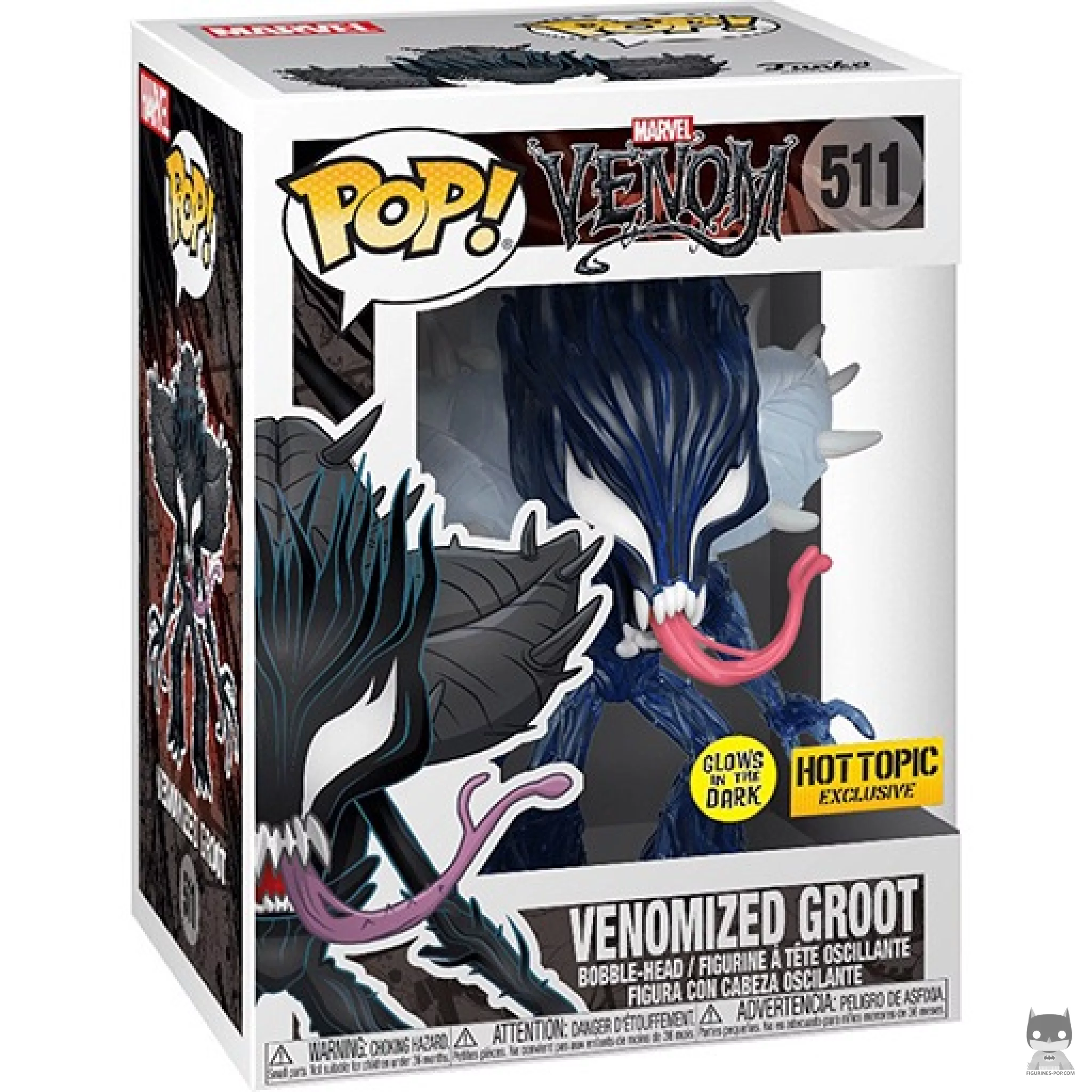 Figura Funko Pop! Groot venomizado en su caja