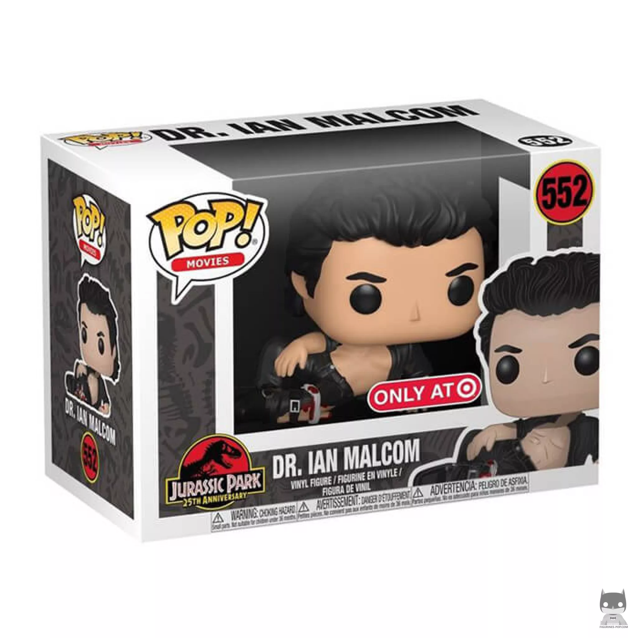 Figura Funko Pop! Dr. Ian Malcolm (Herido) en su caja