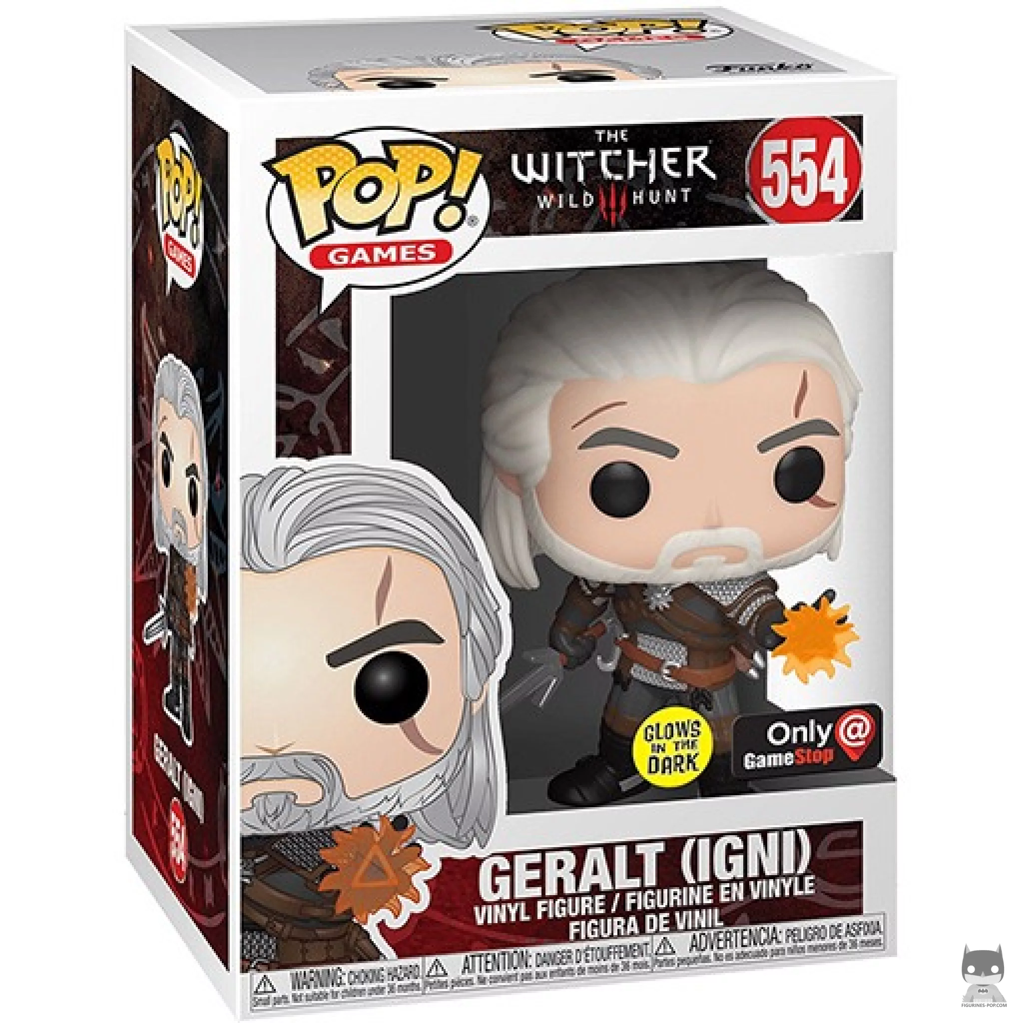 Figura Funko Pop! Geralt (Igni) en su caja