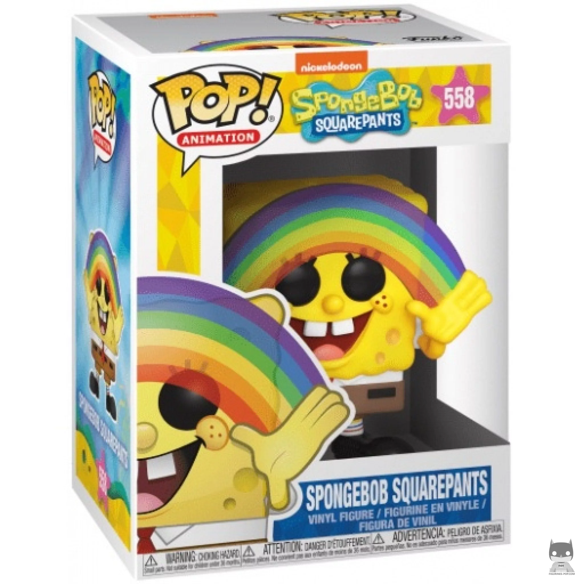 Figura Funko Pop! Bob Esponja Arcoíris en su caja