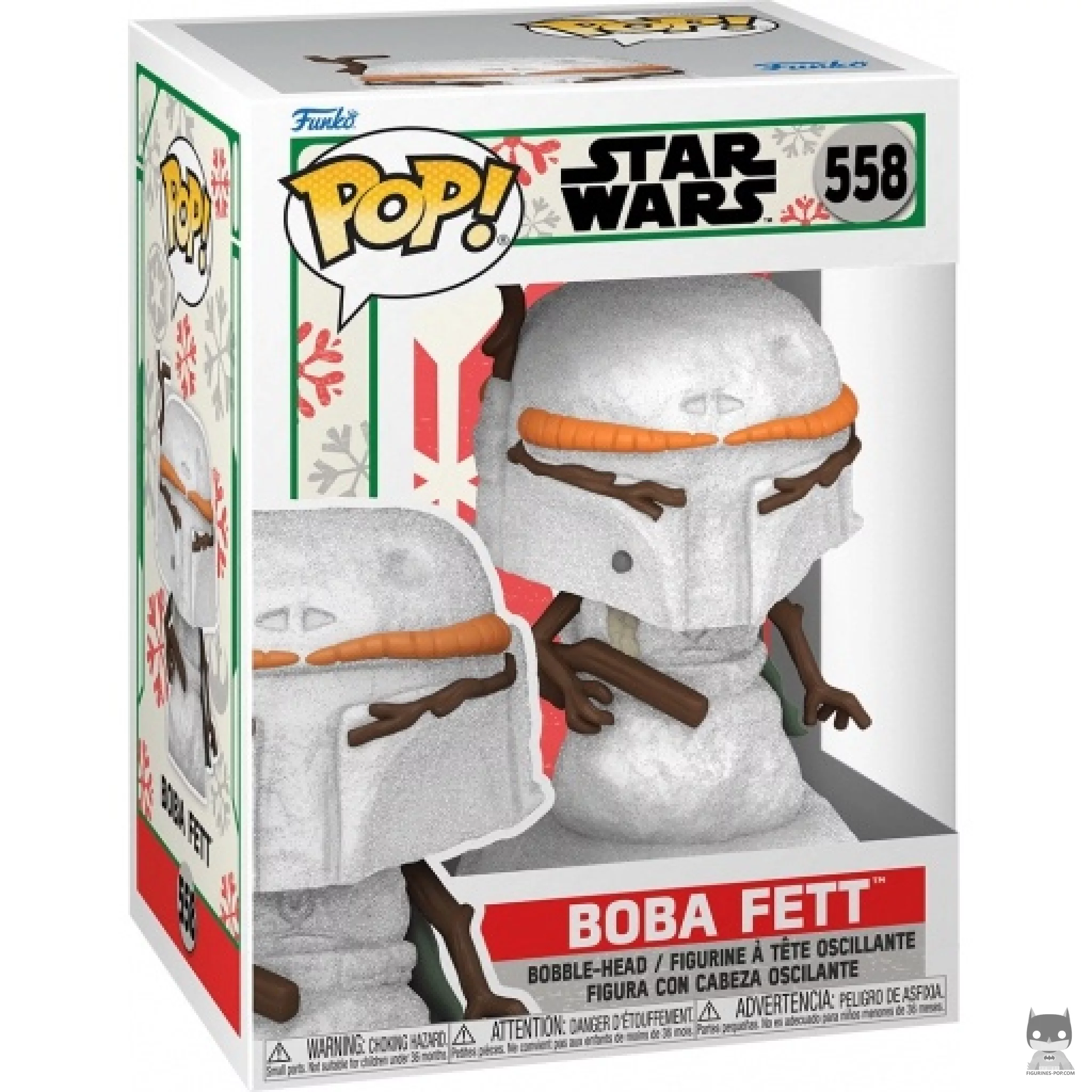 Figura Funko Pop! Boba Fett muñeco de nieve en su caja