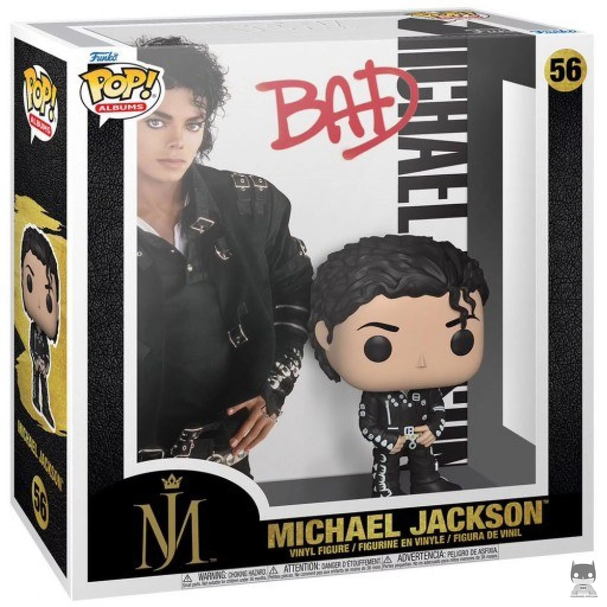 Figura Funko Pop! Michael Jackson: Bad en su caja