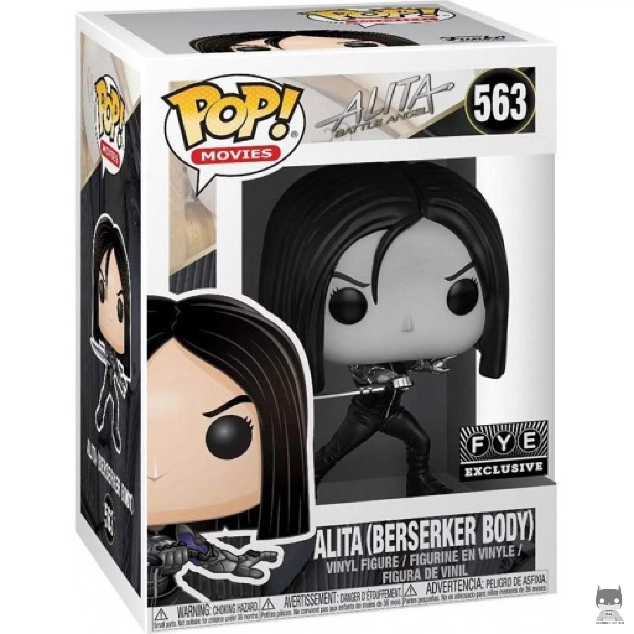Figura Funko Pop! Alita cuerpo Berserker (Blanco y negro) en su caja