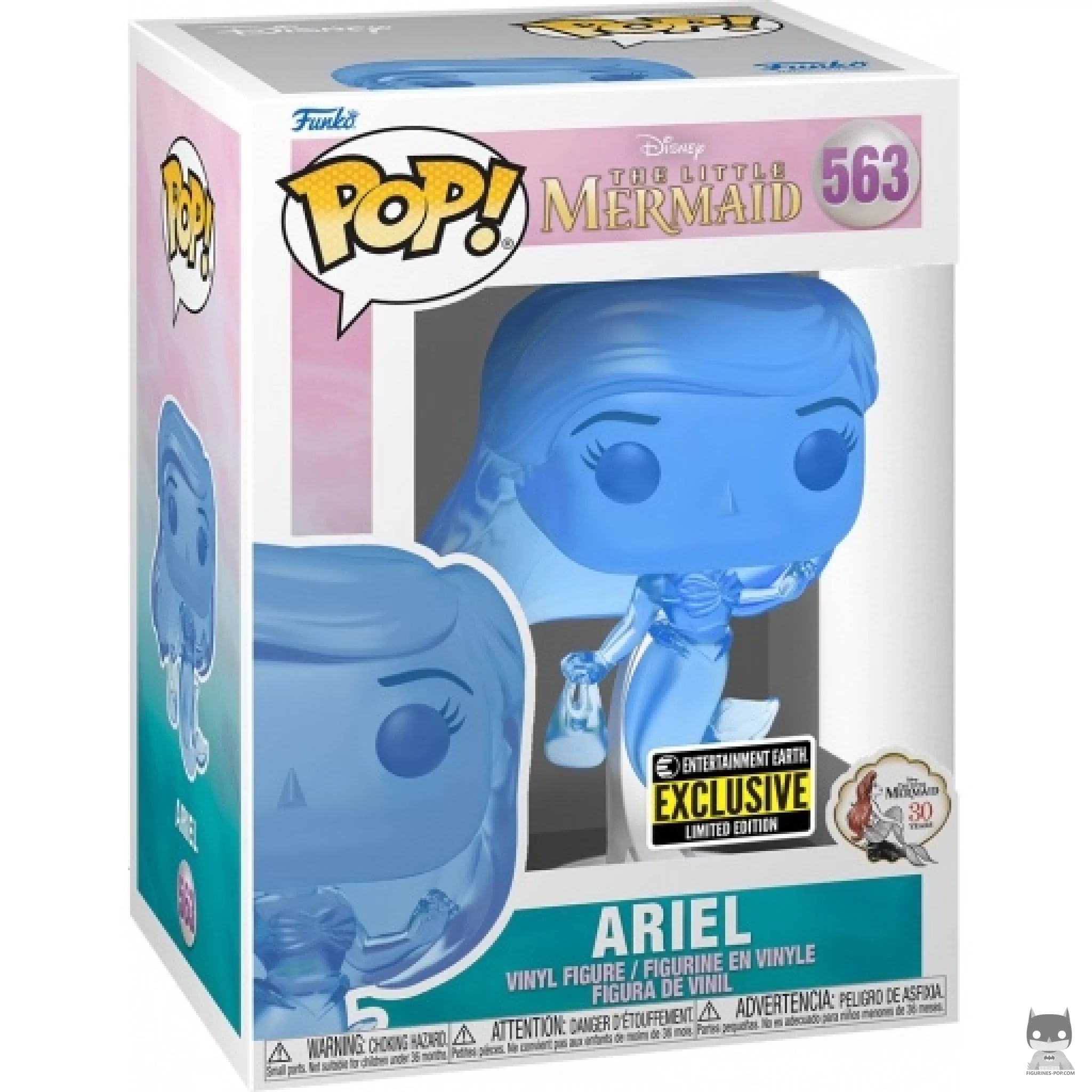 Figura Funko Pop! Ariel (Azul translúcido) en su caja