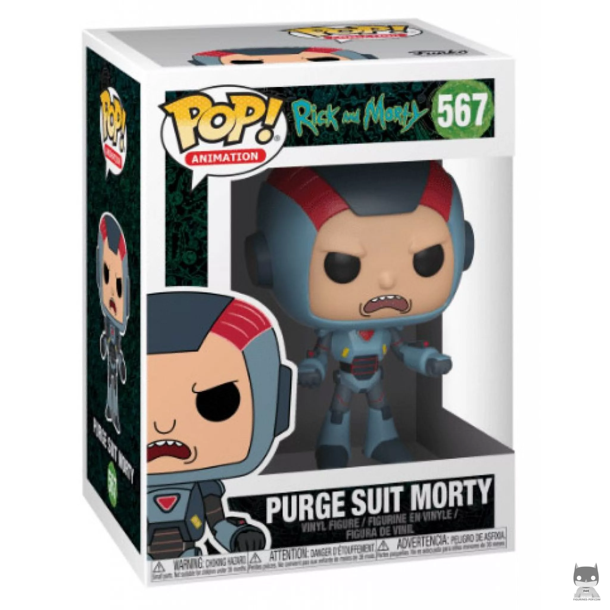 Figura Funko Pop! Morty con traje de la Purga en su caja