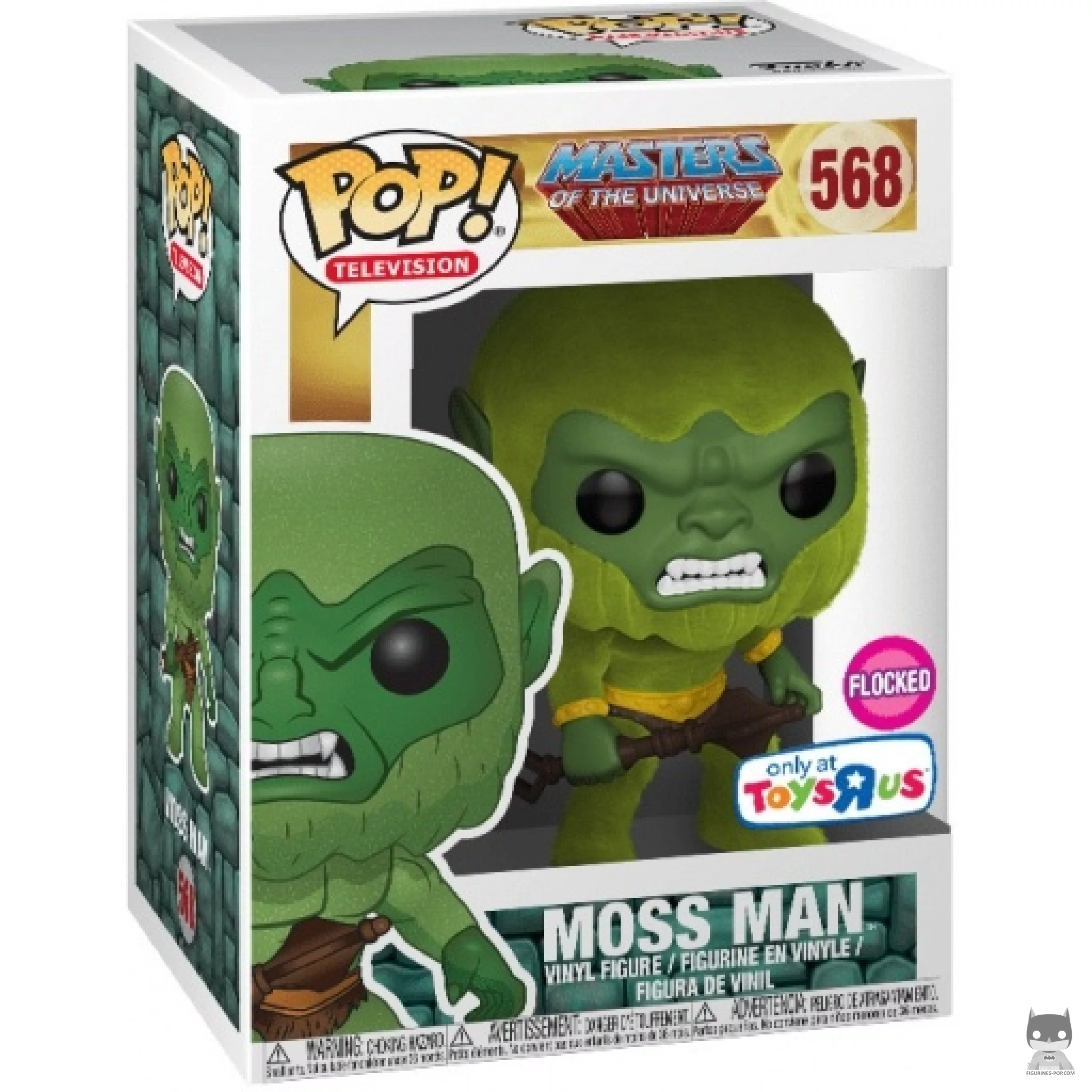 Figura Funko Pop! Moss Man (Flocado) en su caja