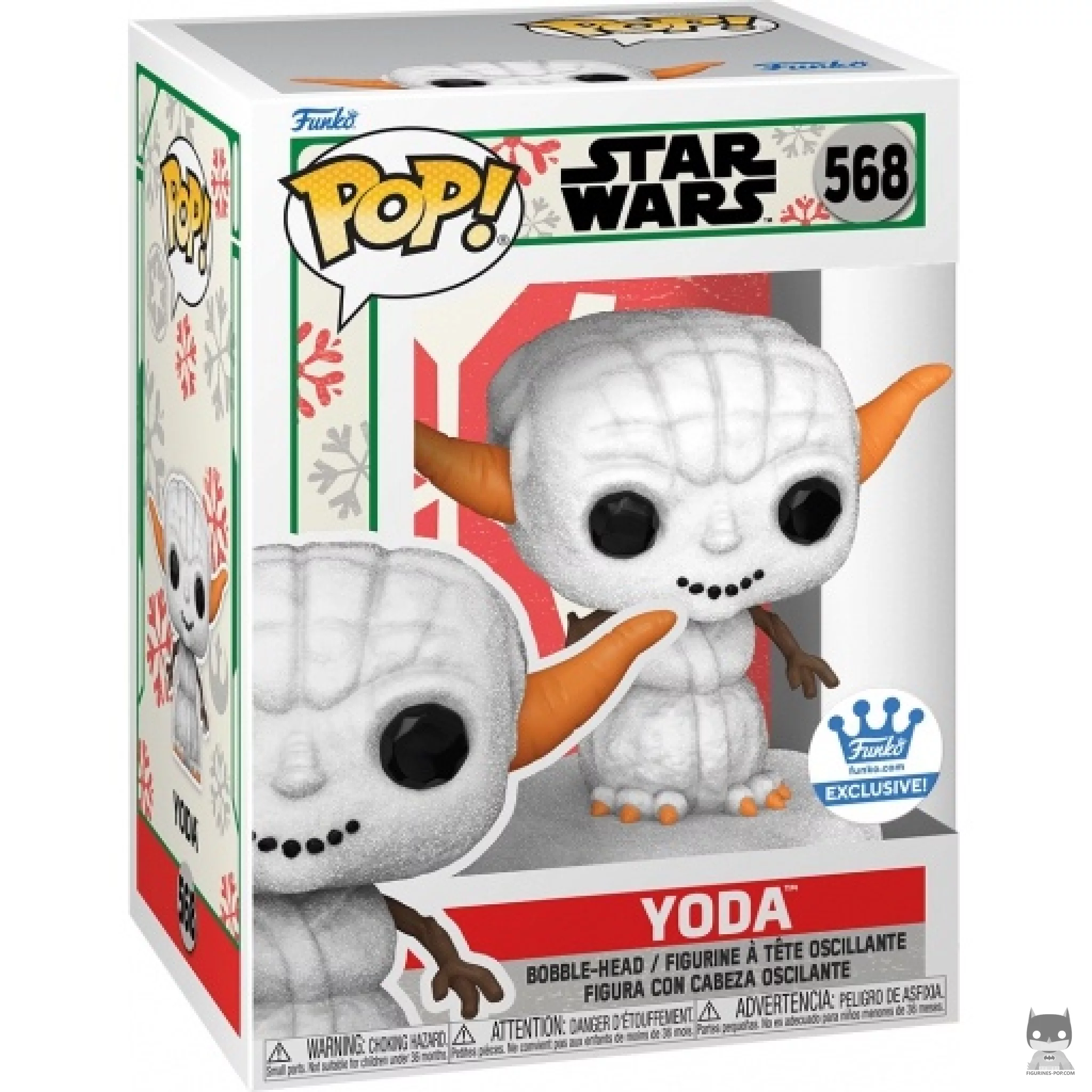 Figura Funko Pop! Yoda muñeco de nieve en su caja