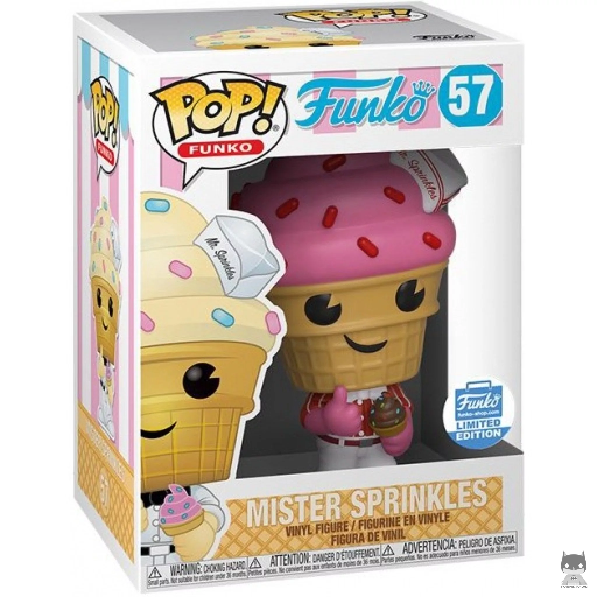 Figura Funko Pop! Mr. Sprinkles (Fresa) en su caja