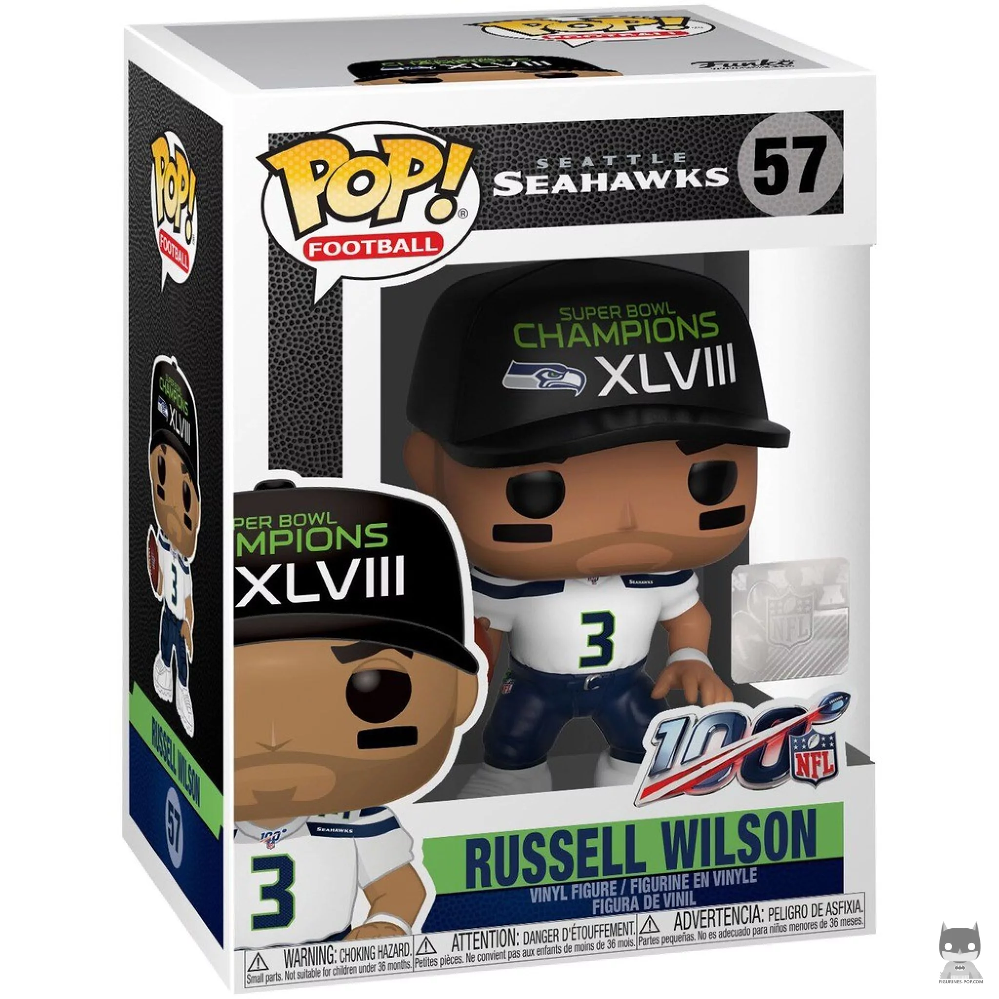 Figura Funko Pop! Russell Wilson en su caja