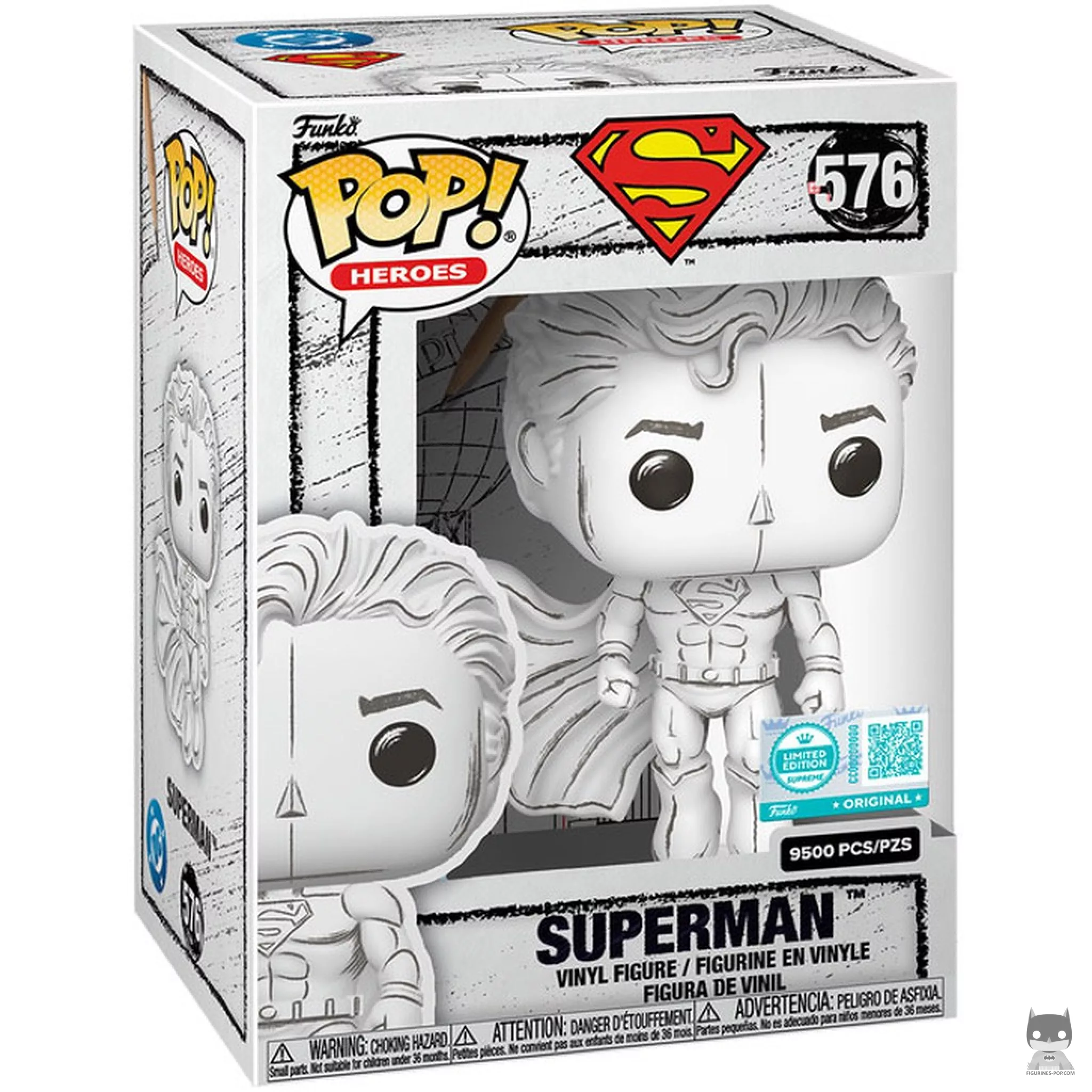 Figura Funko Pop! Superman (Sketched) en su caja