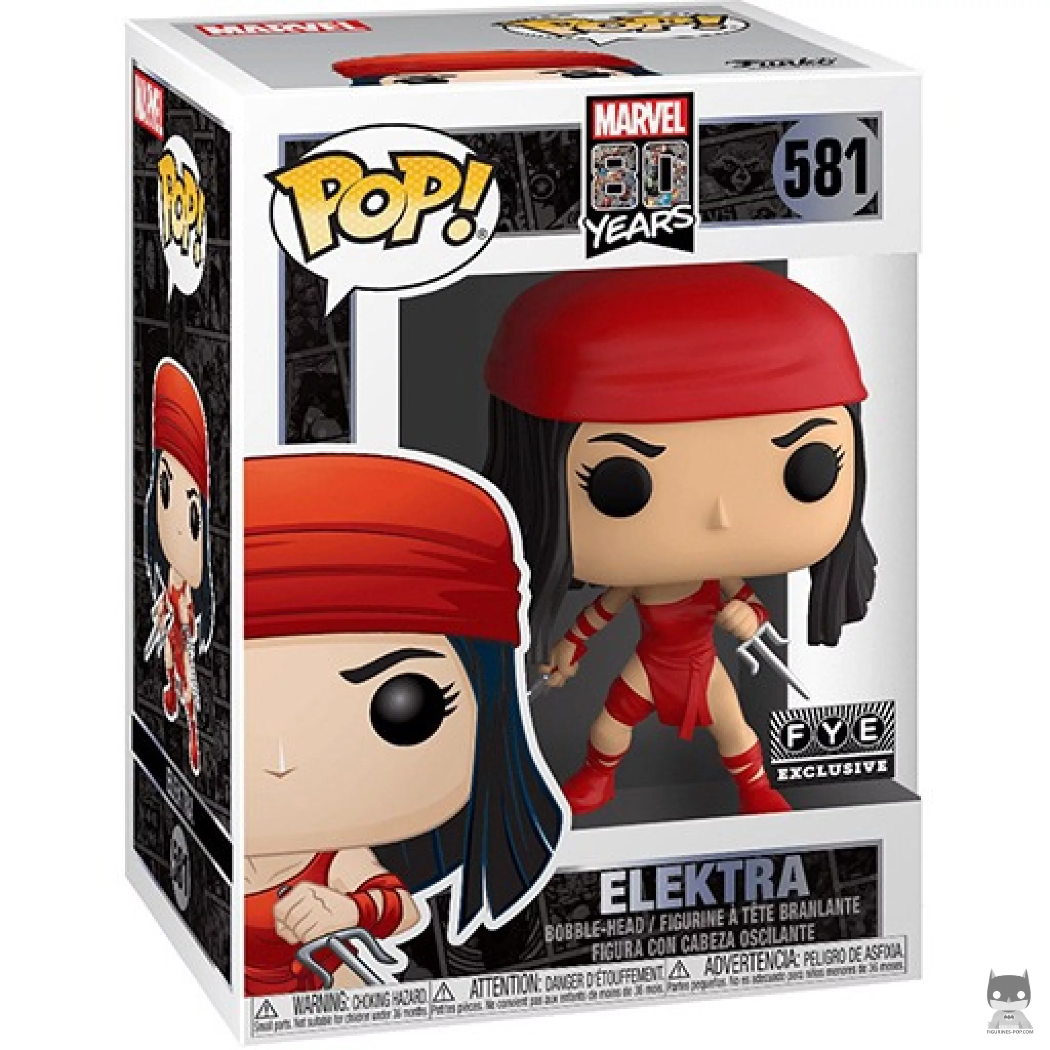 Figura Funko Pop! Elektra en su caja