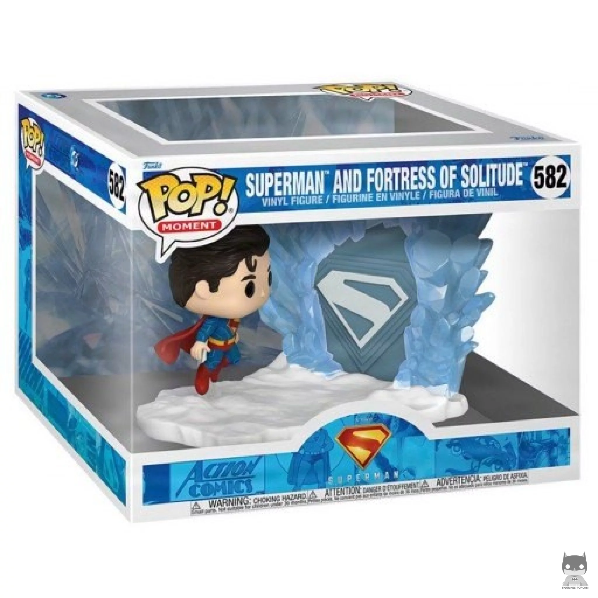 Figura Funko Pop! Superman y la Fortaleza de la Soledad (Moment) en su caja