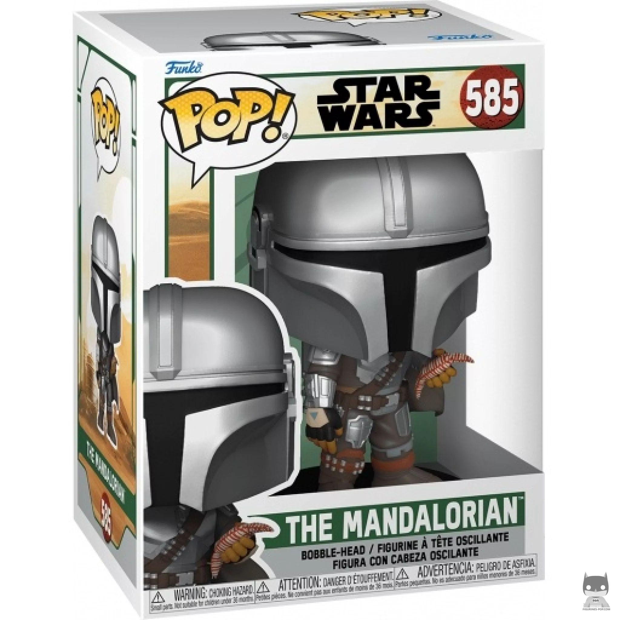 Figura Funko Pop! El Mandaloriano en su caja