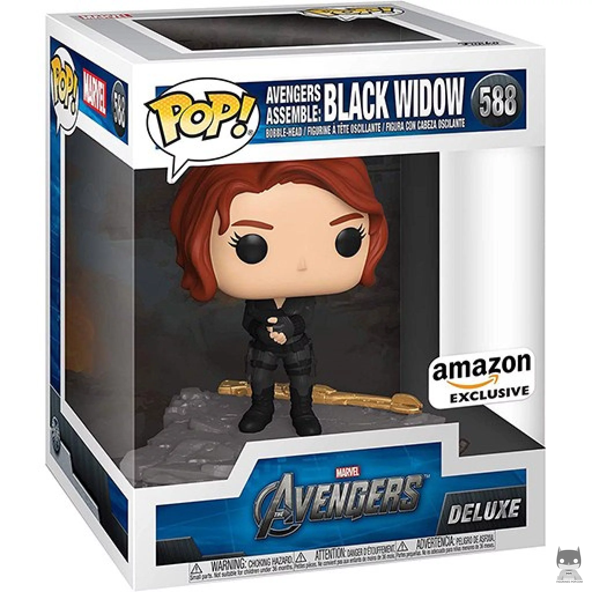 Figura Funko Pop! Vengadores, reuníos: Viuda Negra en su caja