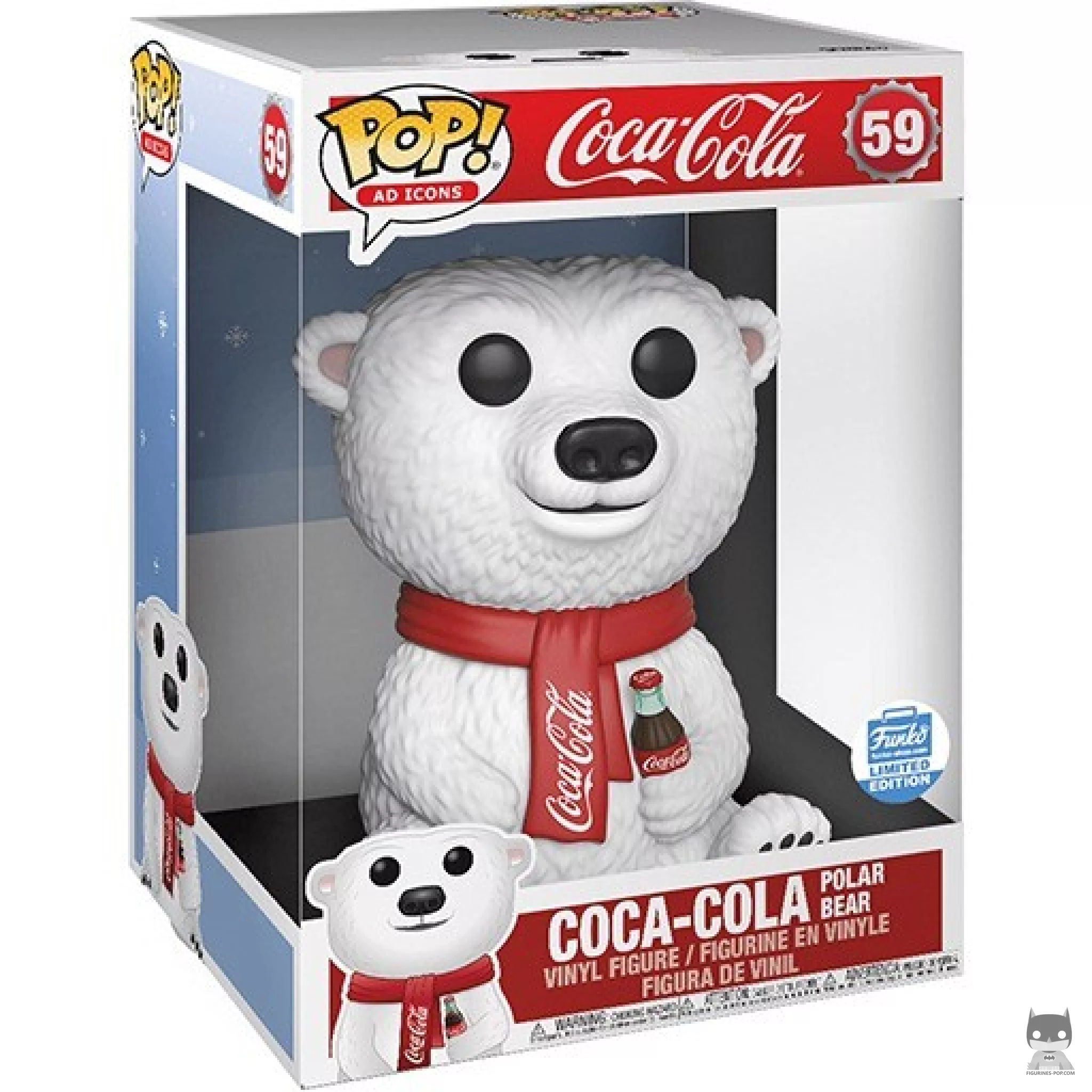 Figura Funko Pop! Oso polar de Coca-Cola (Supersized) en su caja