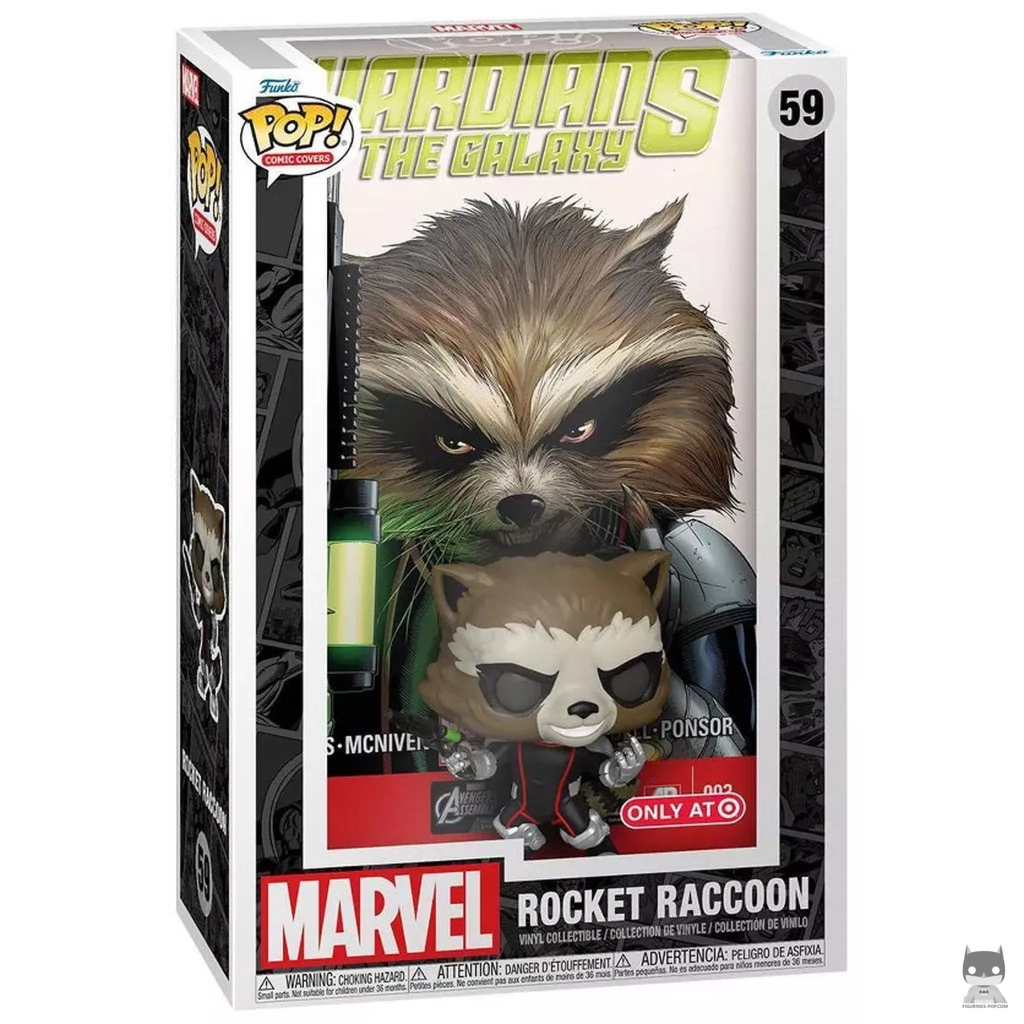 Figura Funko Pop! Rocket Raccoon en su caja