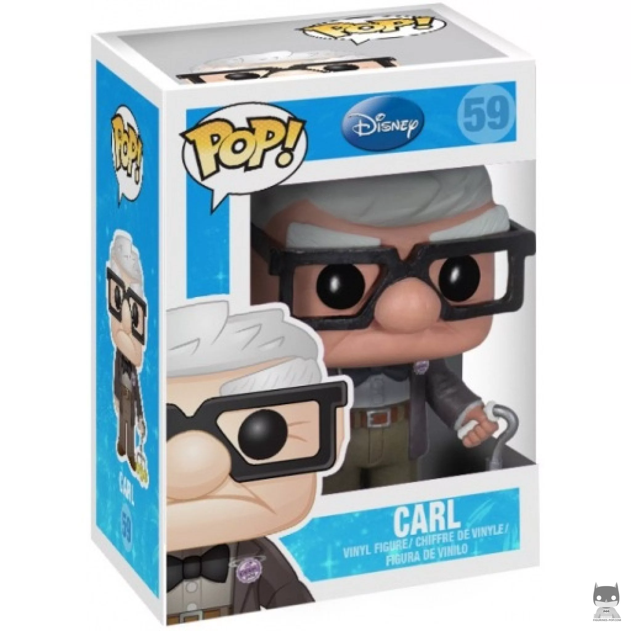 Figura Funko Pop! Carl Fredricksen en su caja
