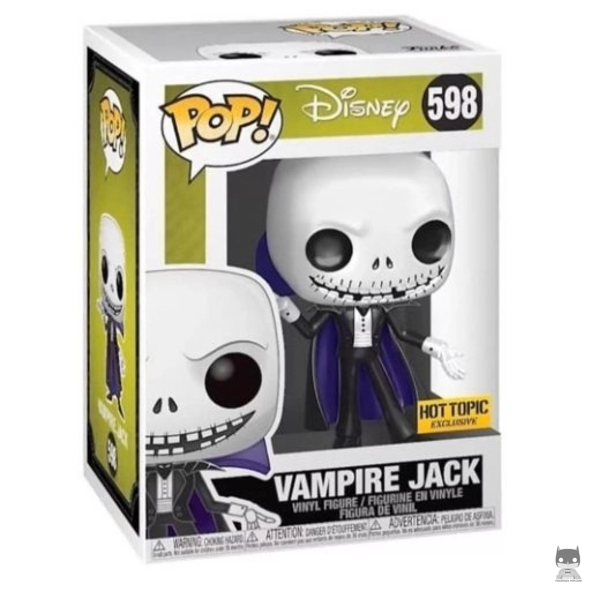 Figura Funko Pop! Jack vampiro (Metalizado) en su caja