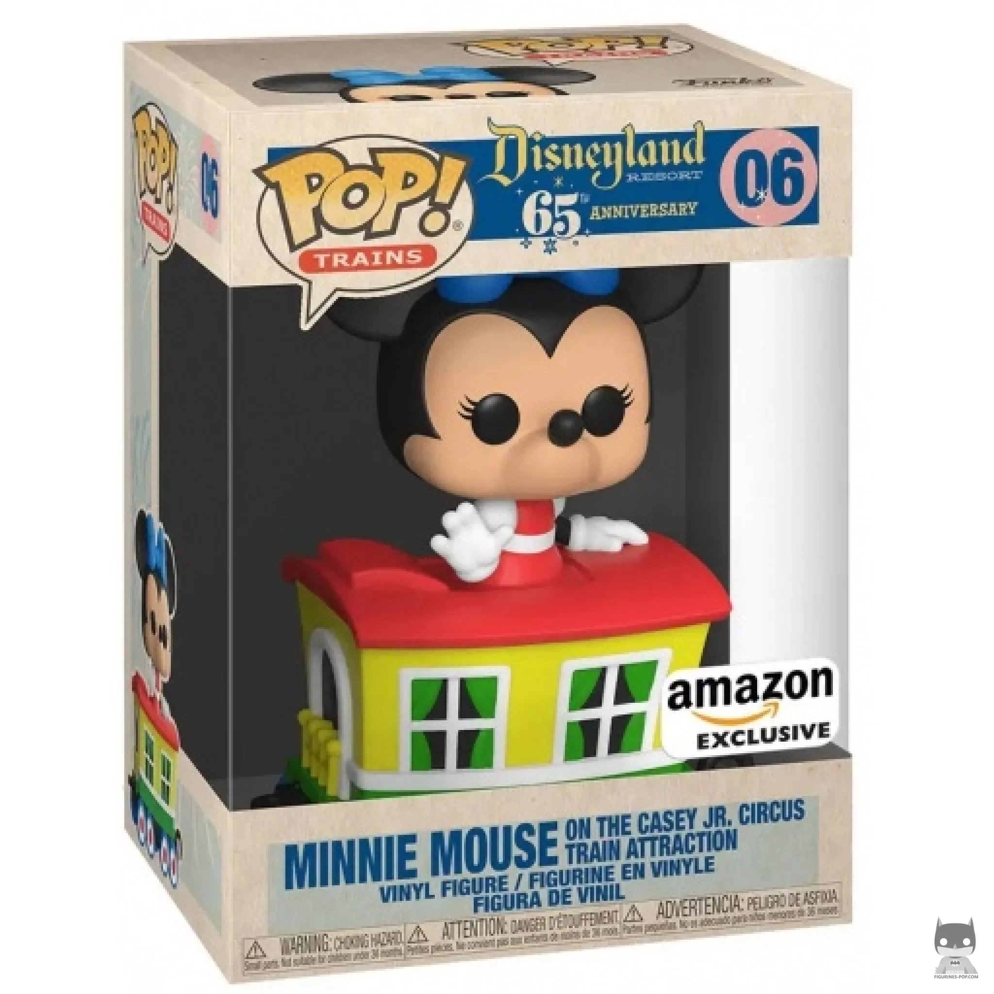 Figura Funko Pop! Minnie Mouse en la atracción del tren del circo Casey Jr. en su caja