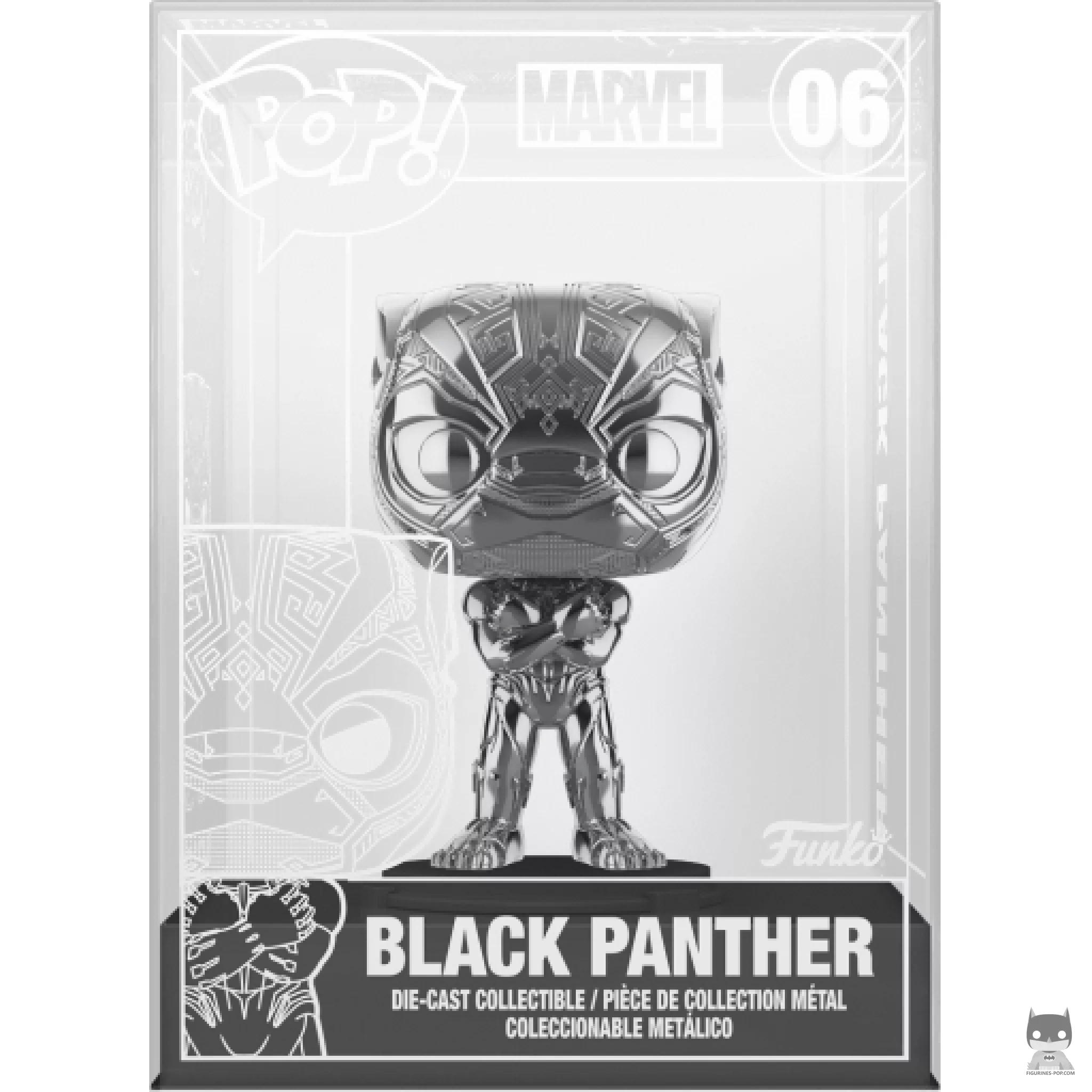 Figura Funko Pop! Black Panther (Chase & Metalizado) en su caja
