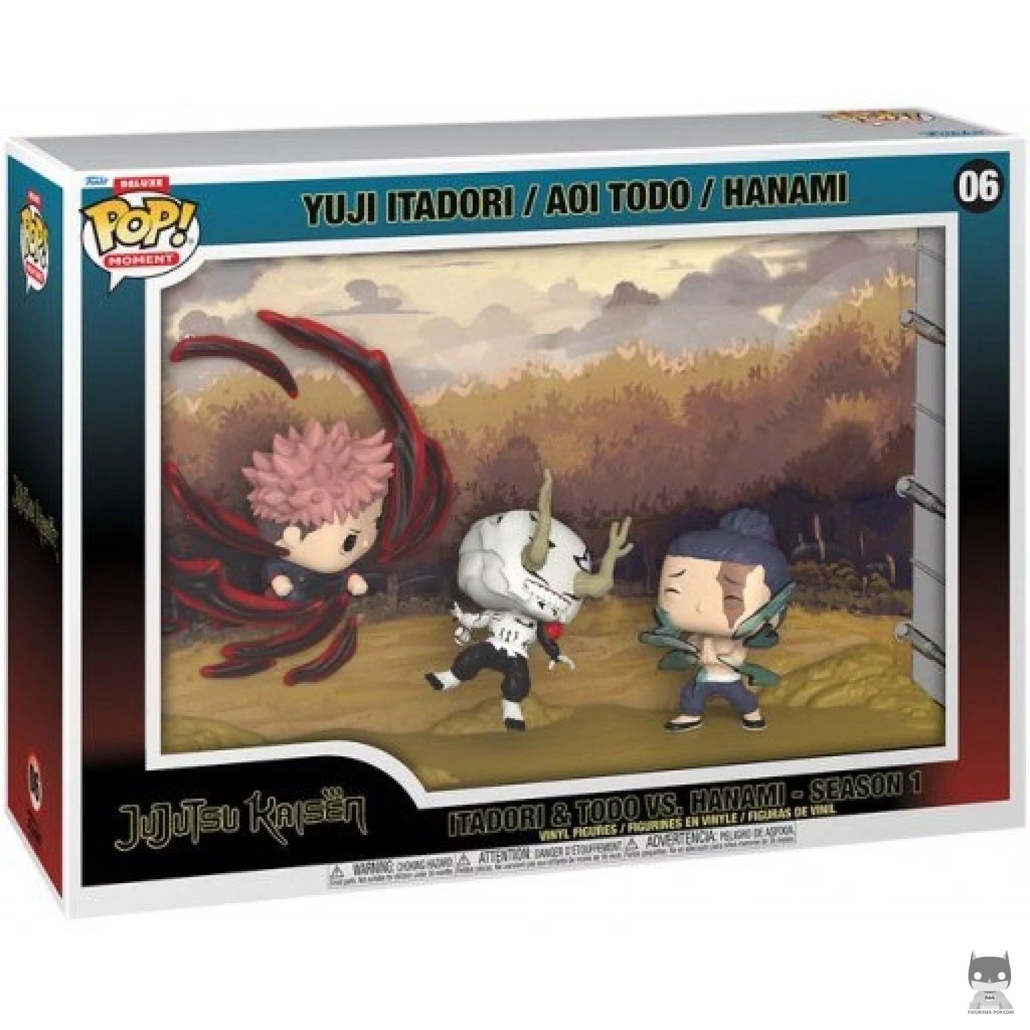 Figura Funko Pop! Yuji Itadori & Todo vs Hanami - Temporada 1 en su caja