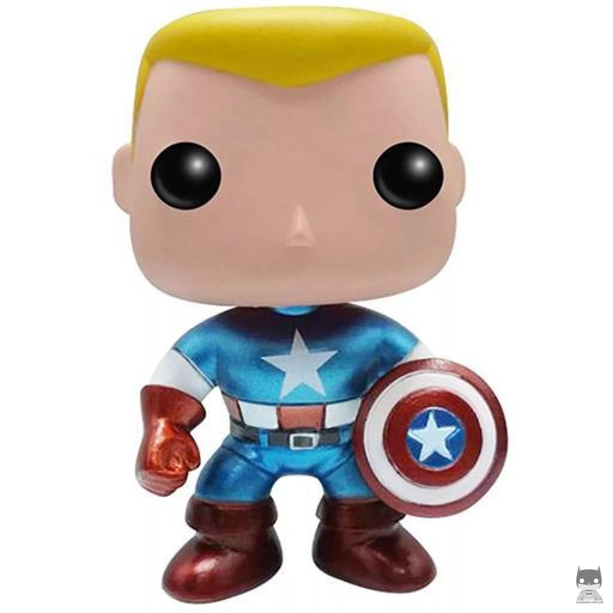 Figura Funko Pop! Capitán América (Sin máscara) (Marvel Comics)