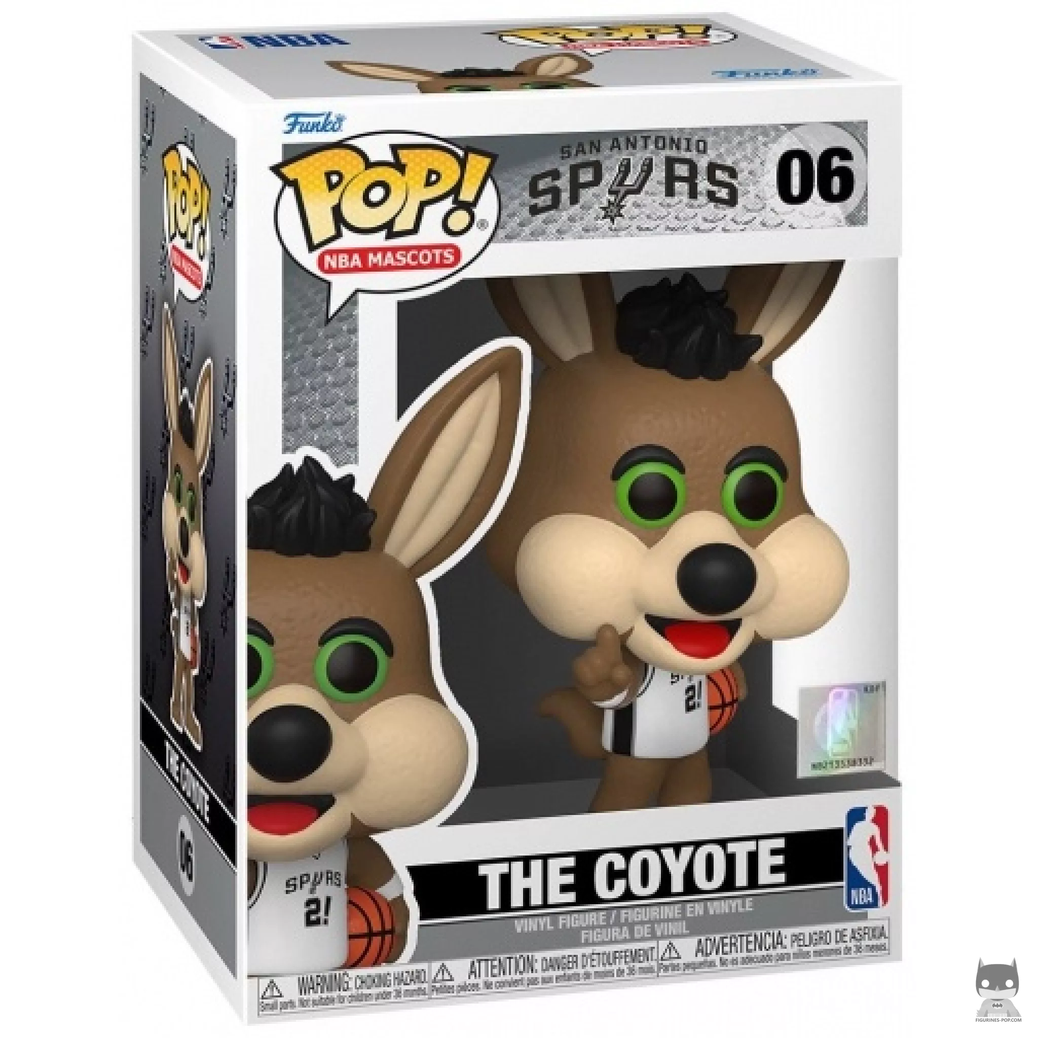 Figura Funko Pop! The Coyote (San Antonio Spurs) en su caja