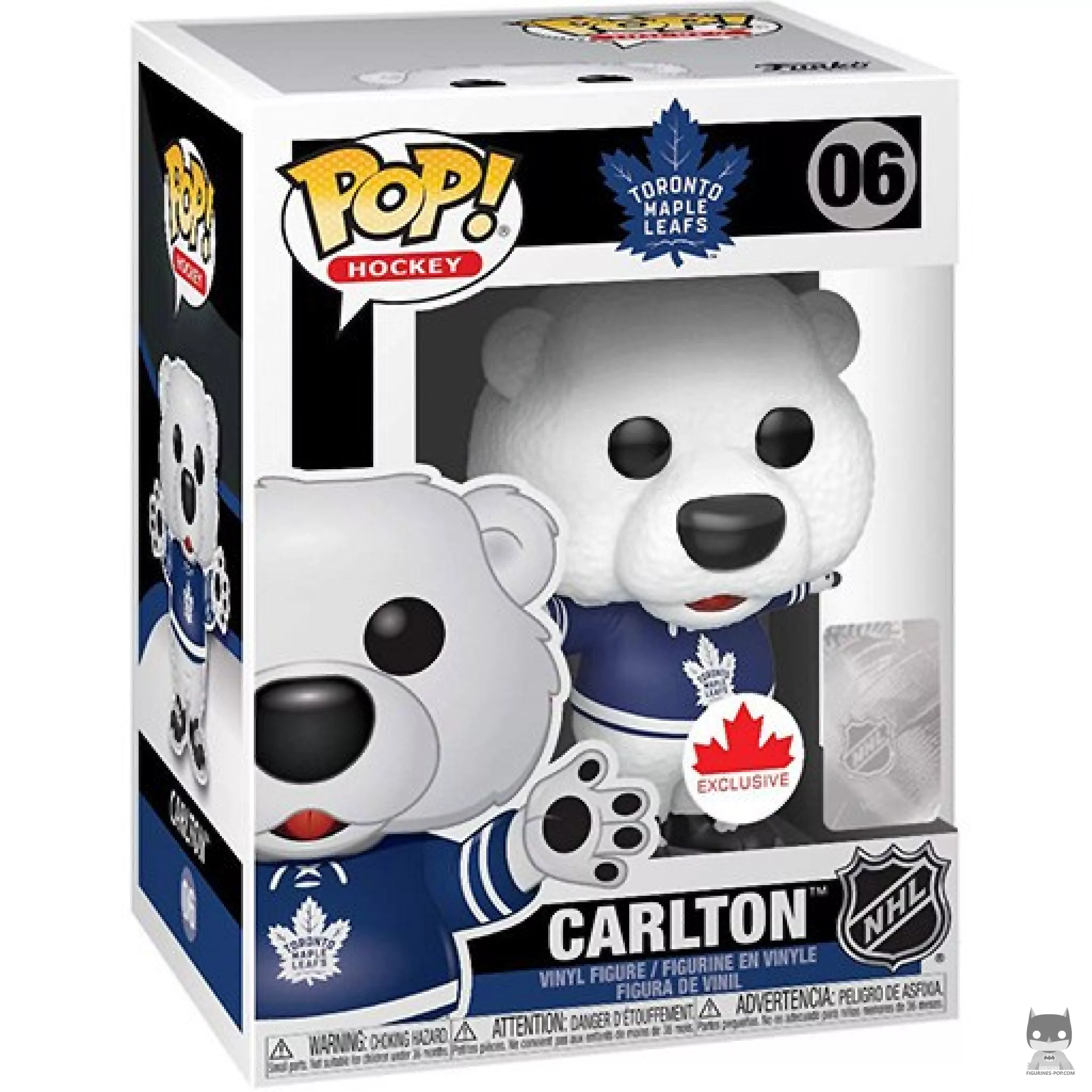 Figura Funko Pop! Carlton (Maple Leafs) en su caja