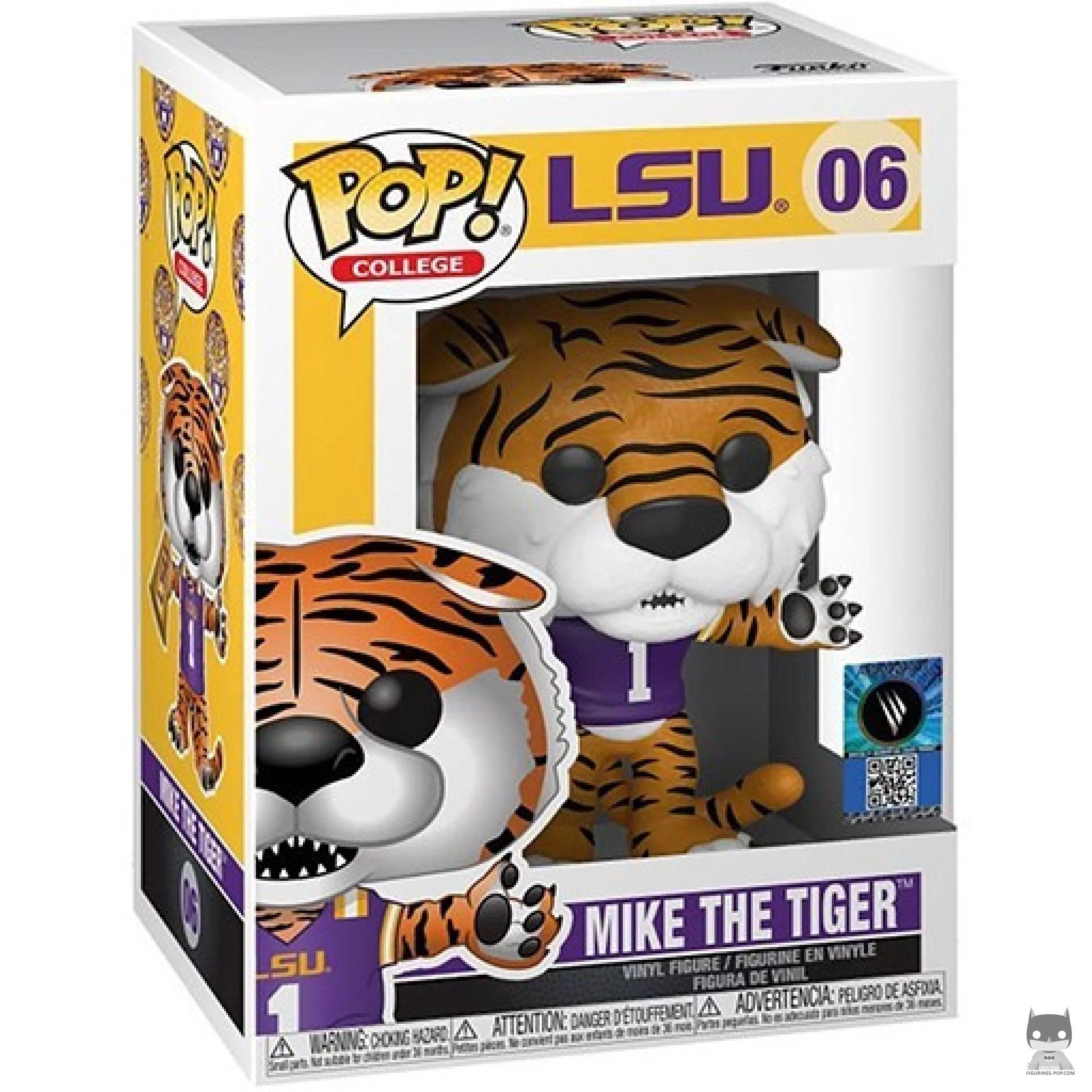 Figura Funko Pop! Mike the Tiger (LSU) en su caja