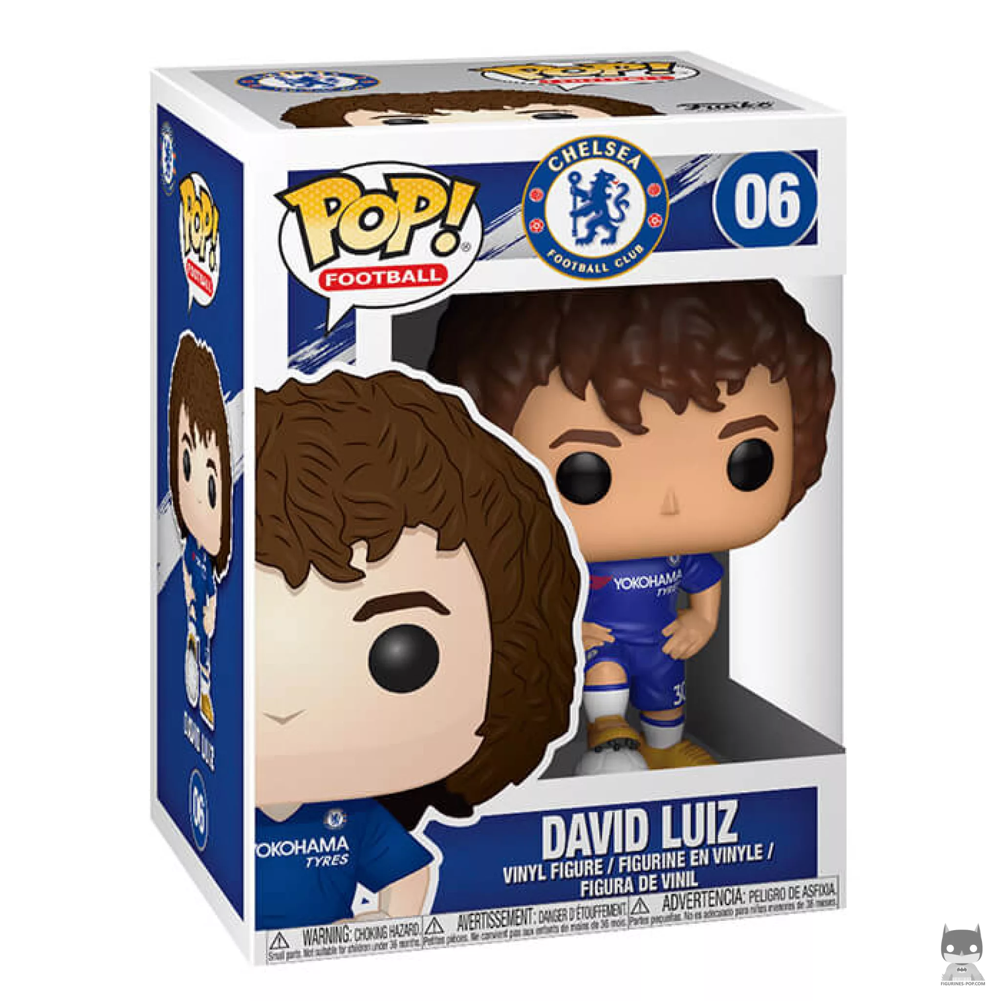 Figura Funko Pop! David Luiz (Chelsea) en su caja