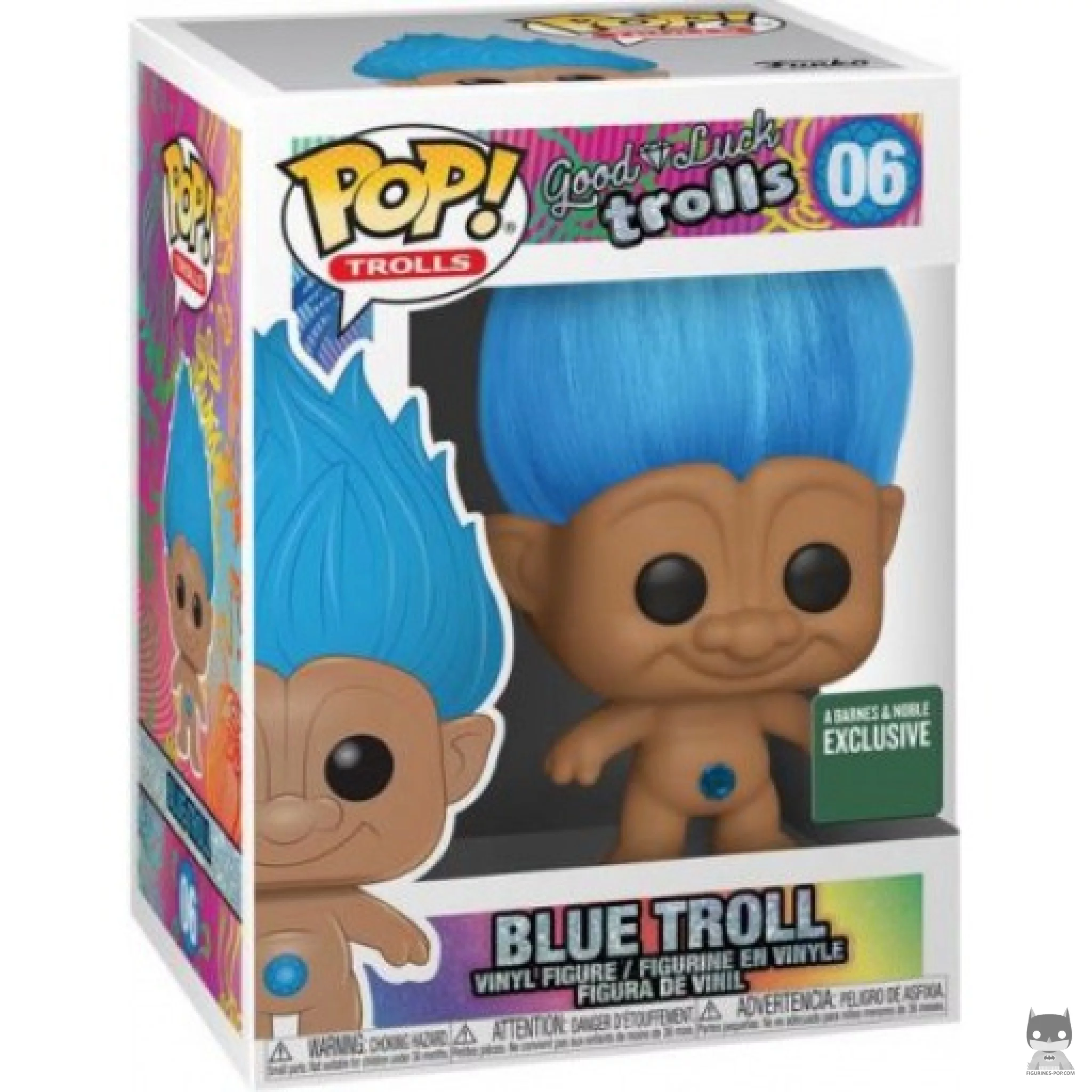 Figura Funko Pop! Troll azul en su caja