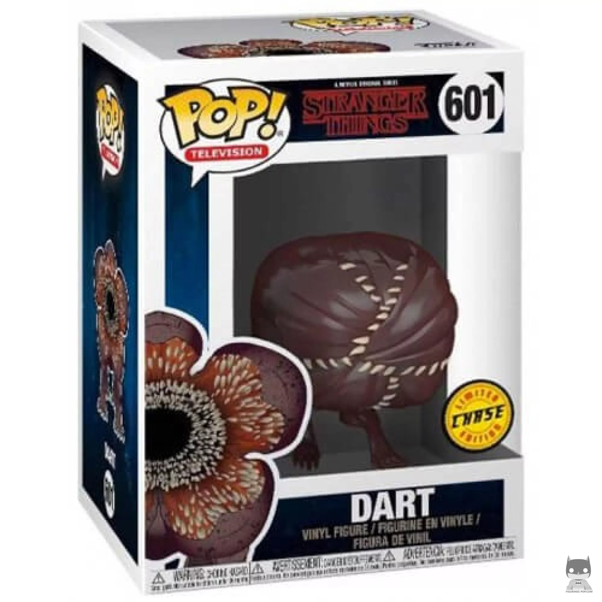 Figura Funko Pop! Dart con la boca cerrada (Chase) en su caja