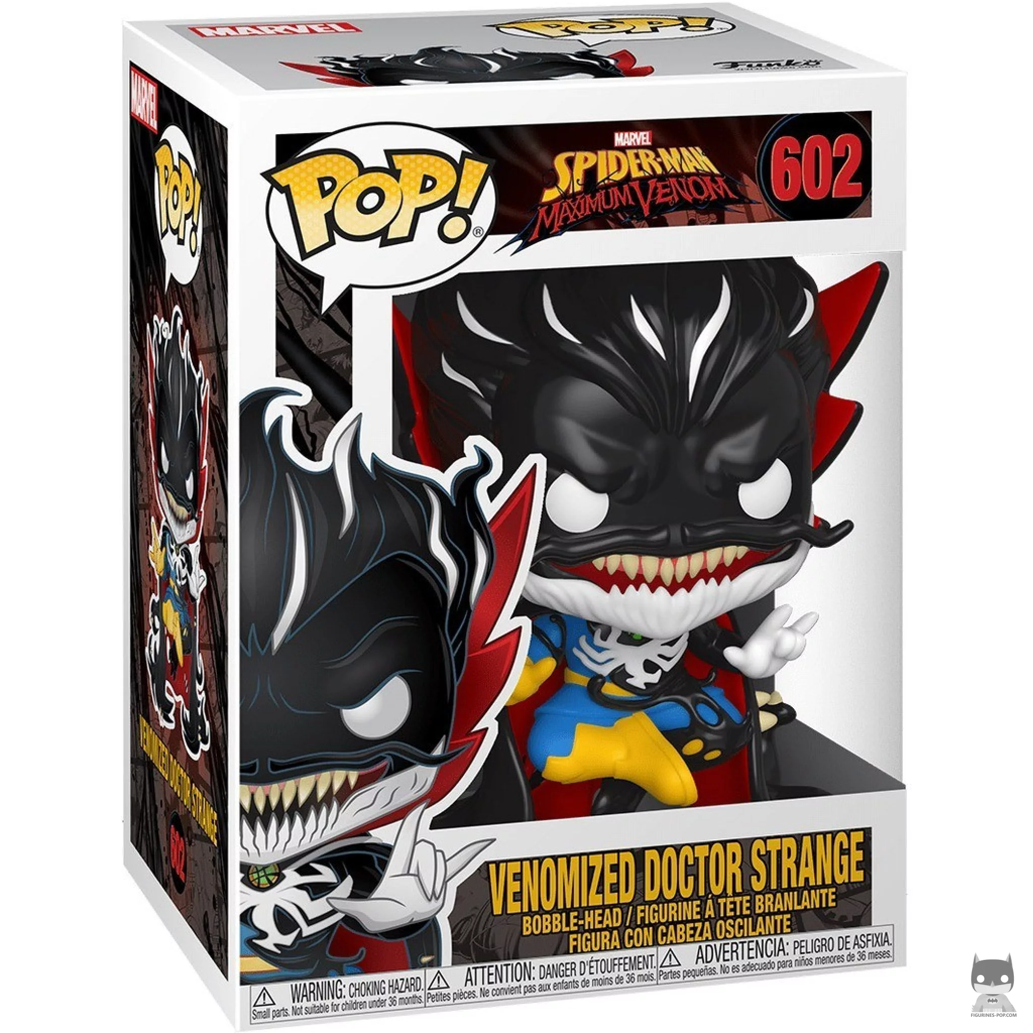 Figura Funko Pop! Doctor Strange venomizado en su caja