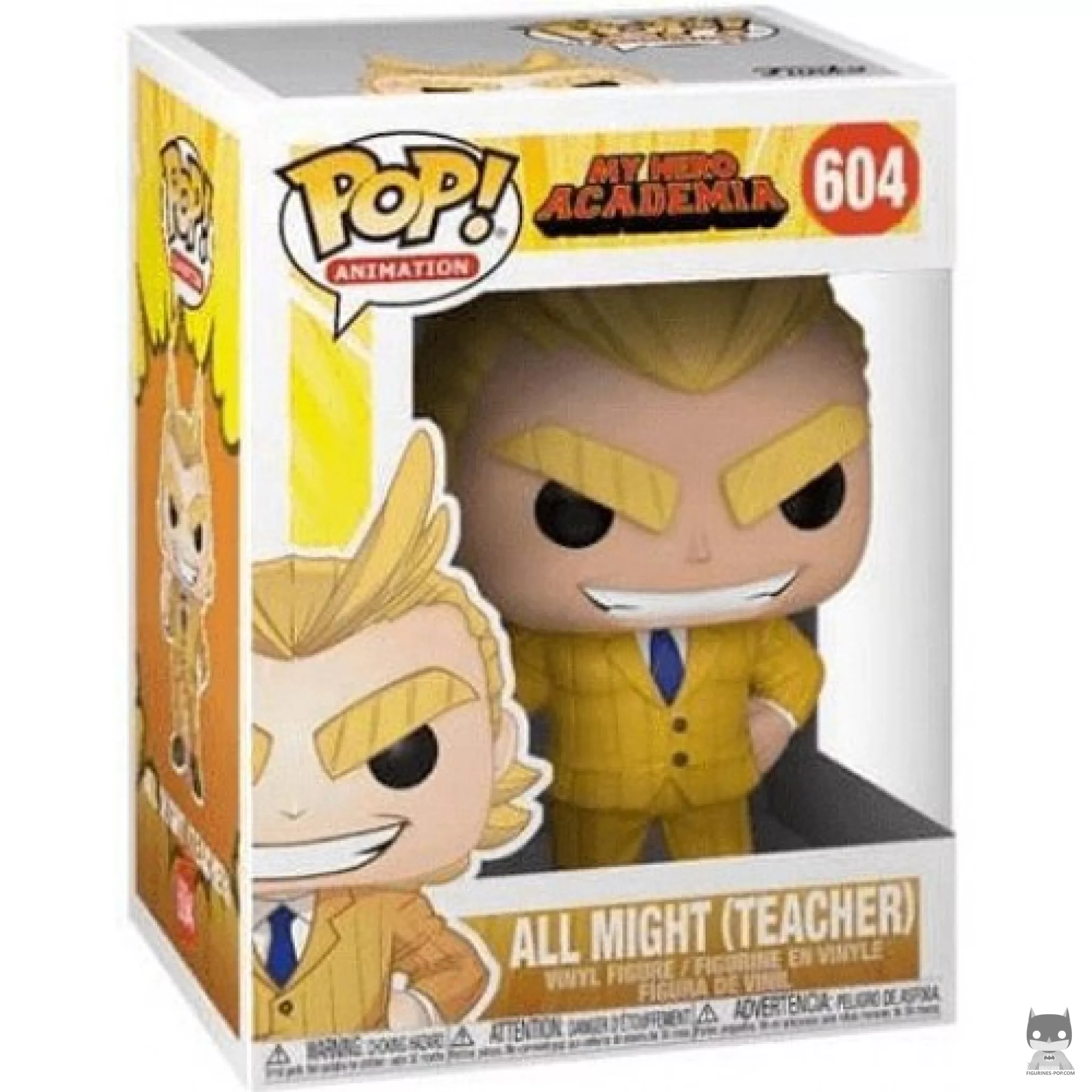 Figura Funko Pop! All Might profesor en su caja