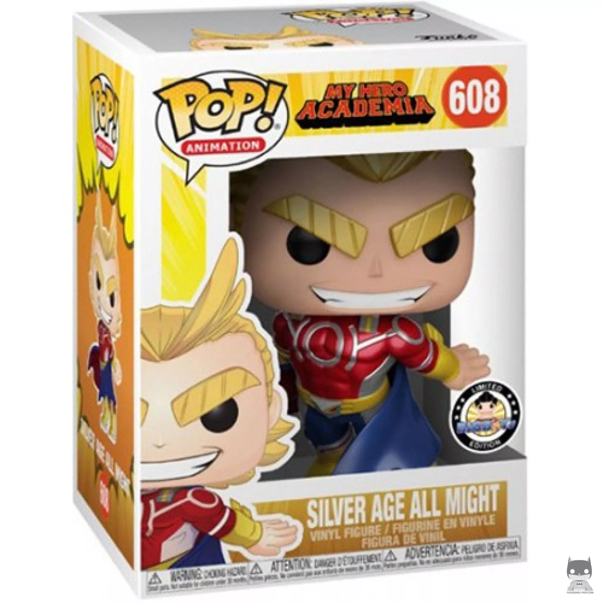 Figura Funko Pop! All Might (Metalizado) en su caja