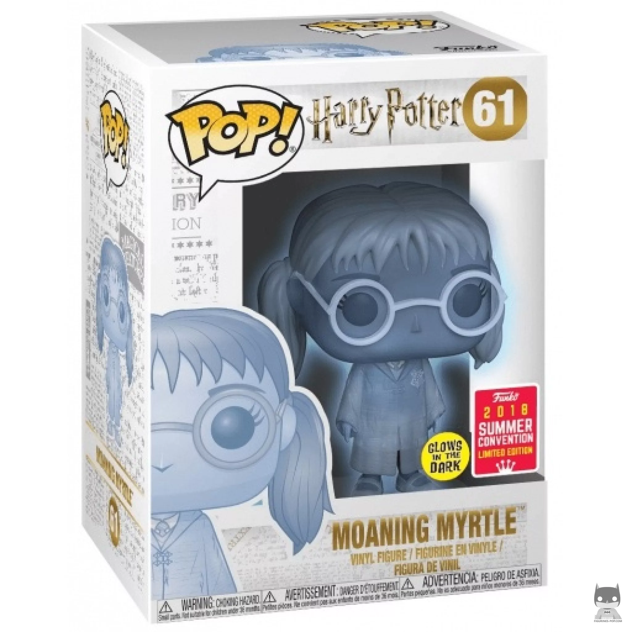 Figura Funko Pop! Myrtle la Llorona (Translúcido & Brilla en la oscuridad) en su caja