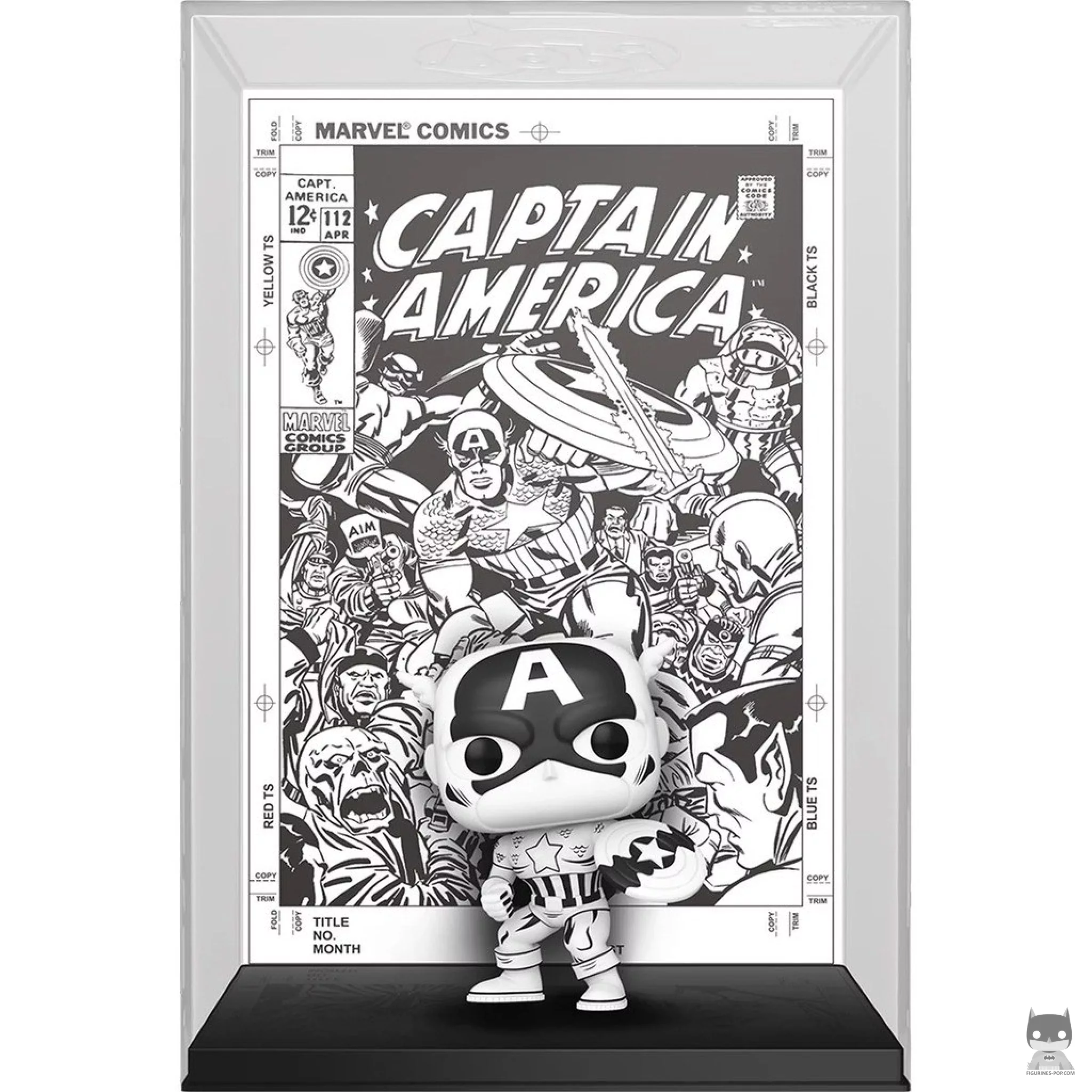Figura Funko Pop! Capitán América (Blanco y negro) (Marvel Comics)