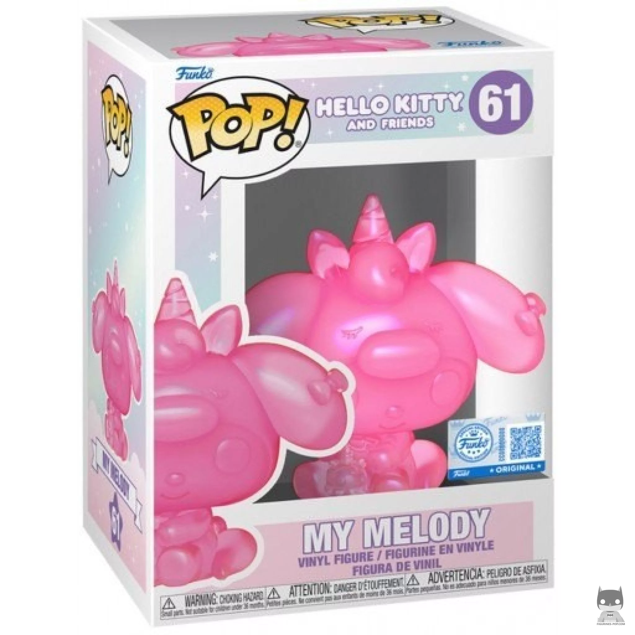 Figura Funko Pop! My Melody (Translúcido) en su caja