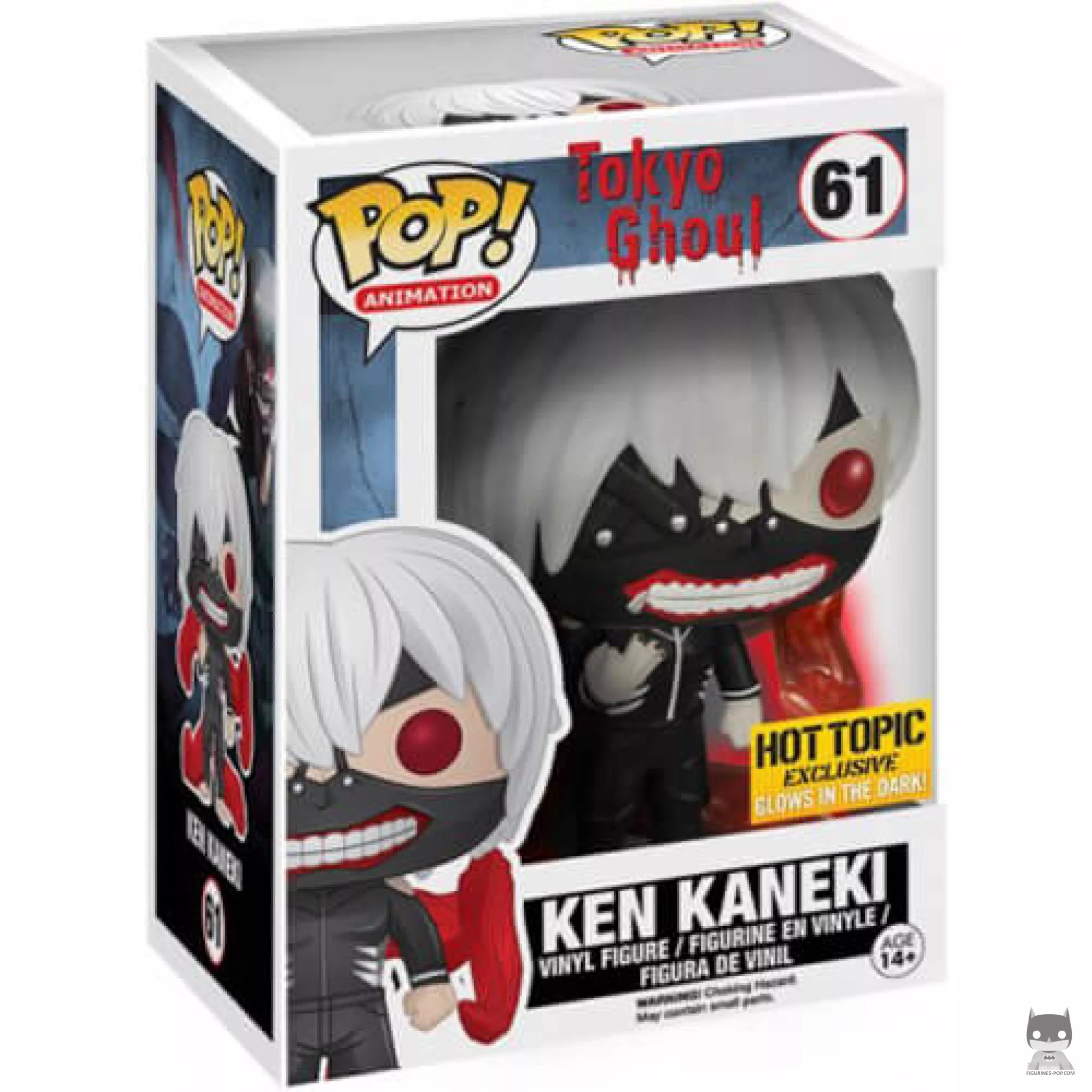 Figura Funko Pop! Ken Kaneki (Brilla en la oscuridad) en su caja