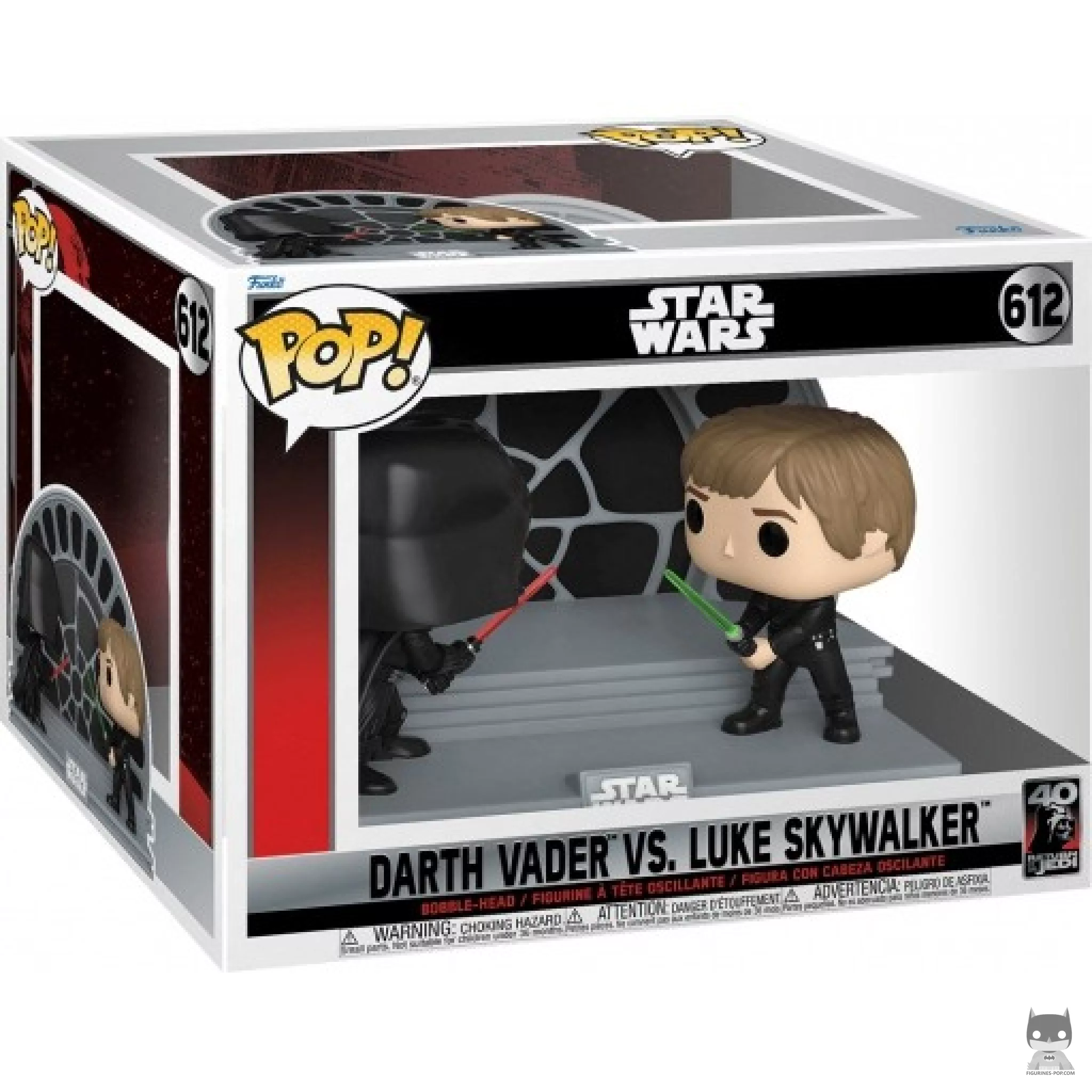 Figura Funko Pop! Darth Vader vs. Luke Skywalker en su caja
