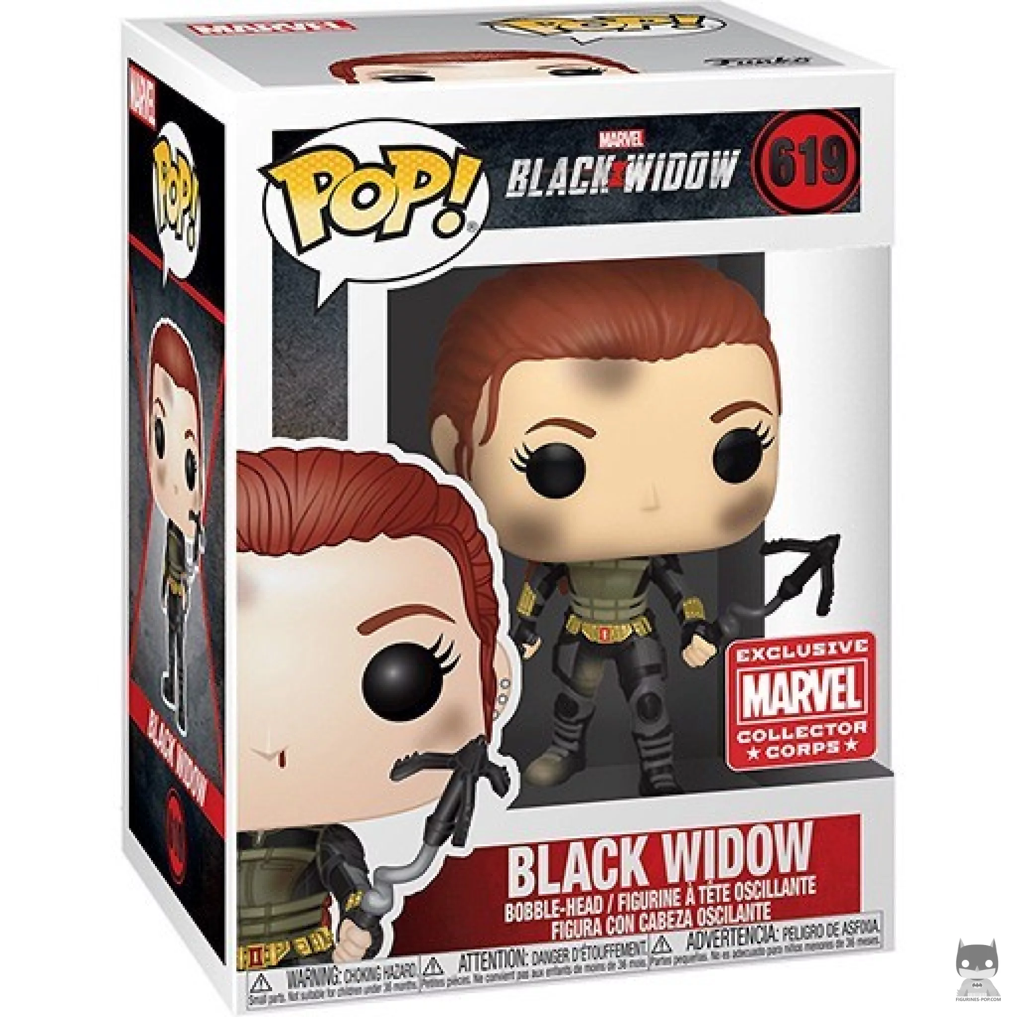 Figura Funko Pop! Viuda Negra en su caja