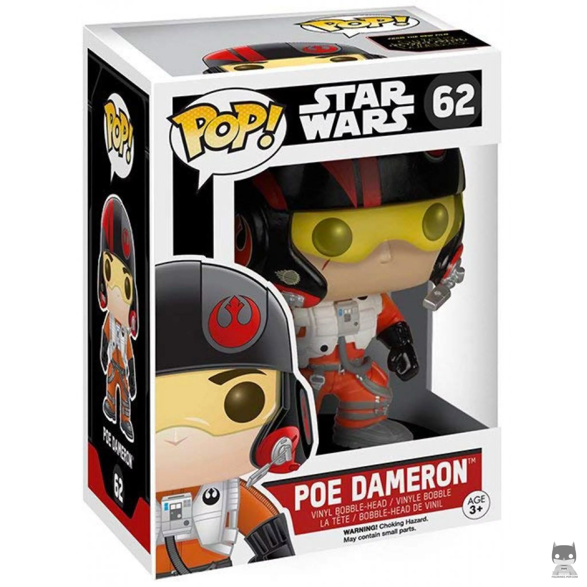 Figura Funko Pop! Poe Dameron en su caja