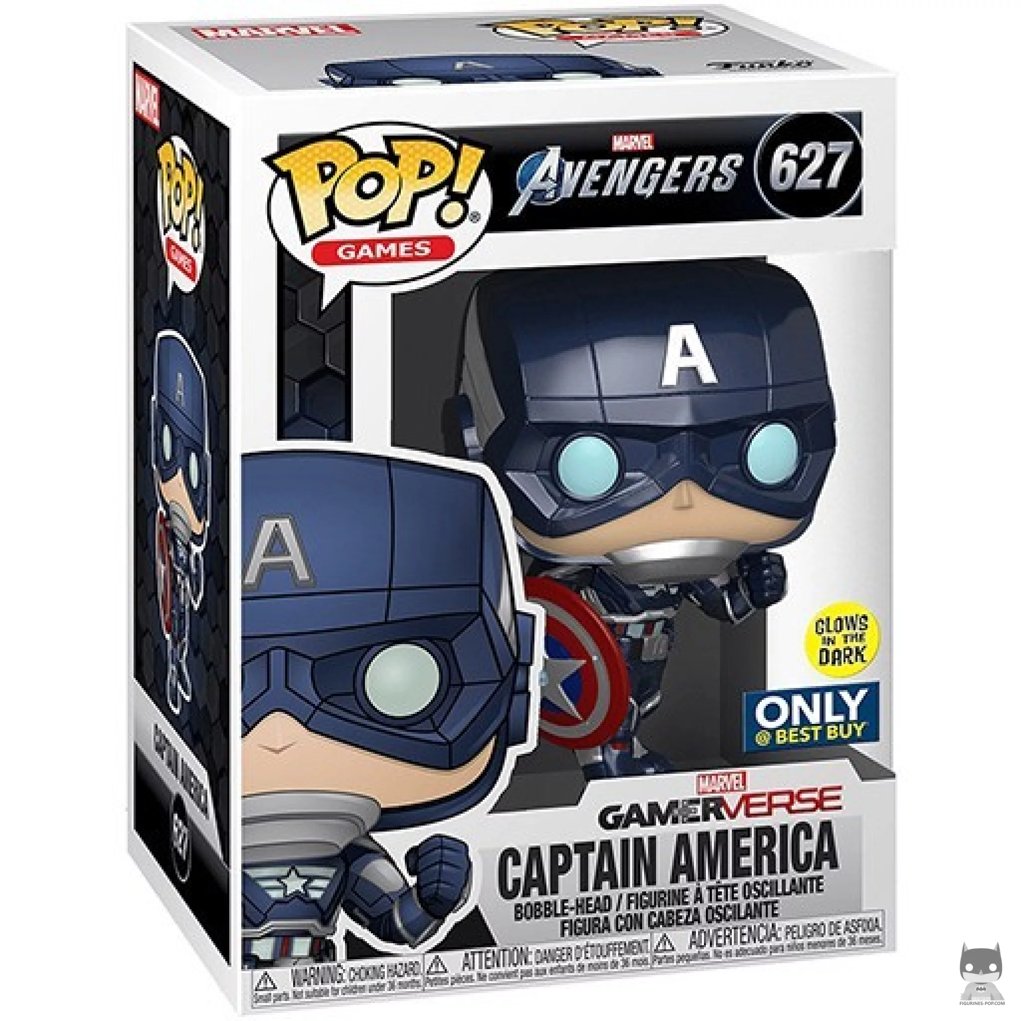 Figura Funko Pop! Capitán América en su caja